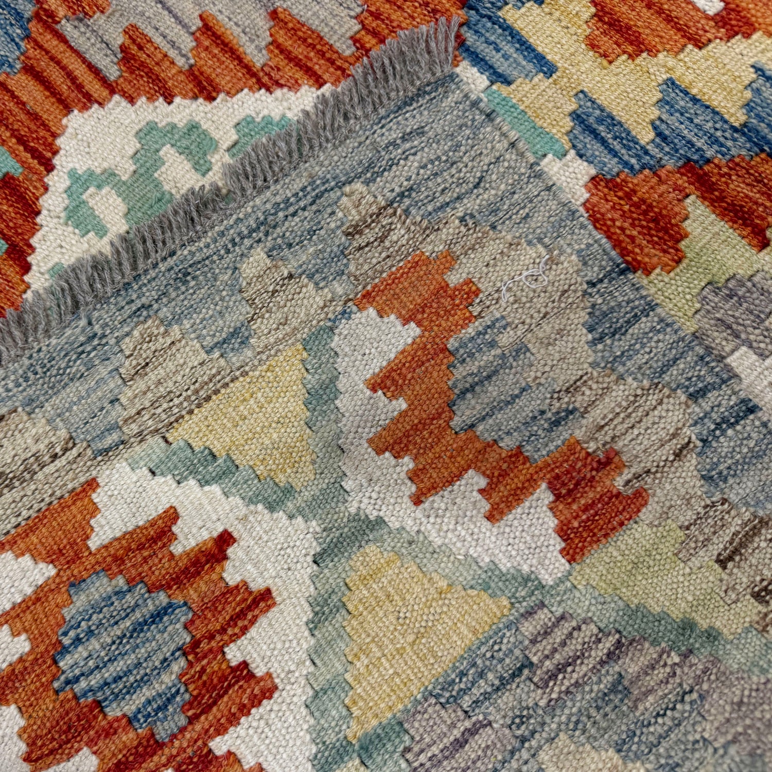 Handmade Vegetable Kilim 5' 1" x 6' 3" (ft) - No. R39818