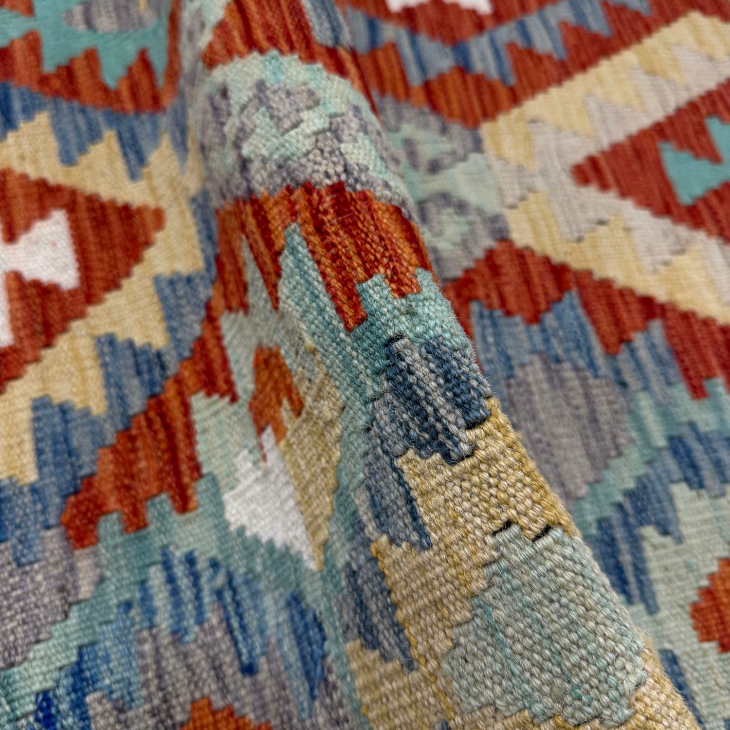 Handmade Vegetable Kilim 5' 1" x 6' 3" (ft) - No. R39818