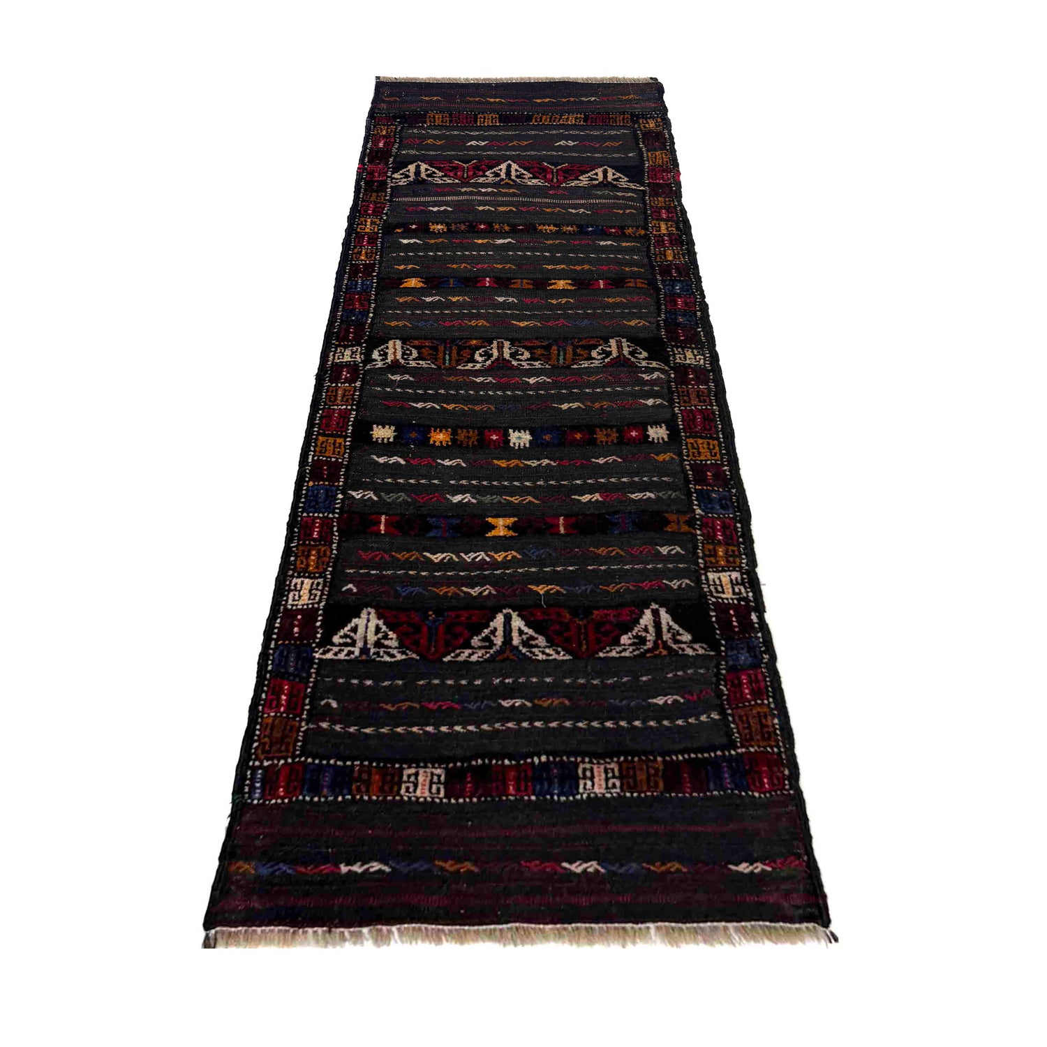 Hand Knotted Table Sheet Dhurrie Runner 2' 0" x 5' 2" (ft) - No. R39823