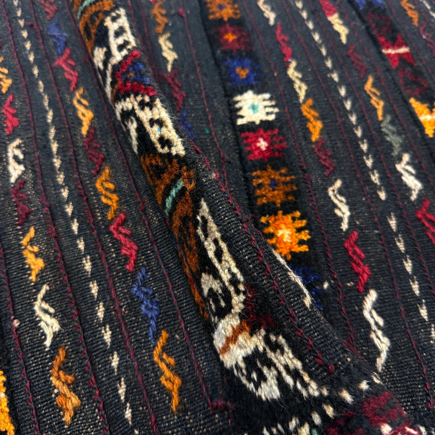 Hand Knotted Table Sheet Dhurrie Runner 2' 0" x 5' 2" (ft) - No. R39823