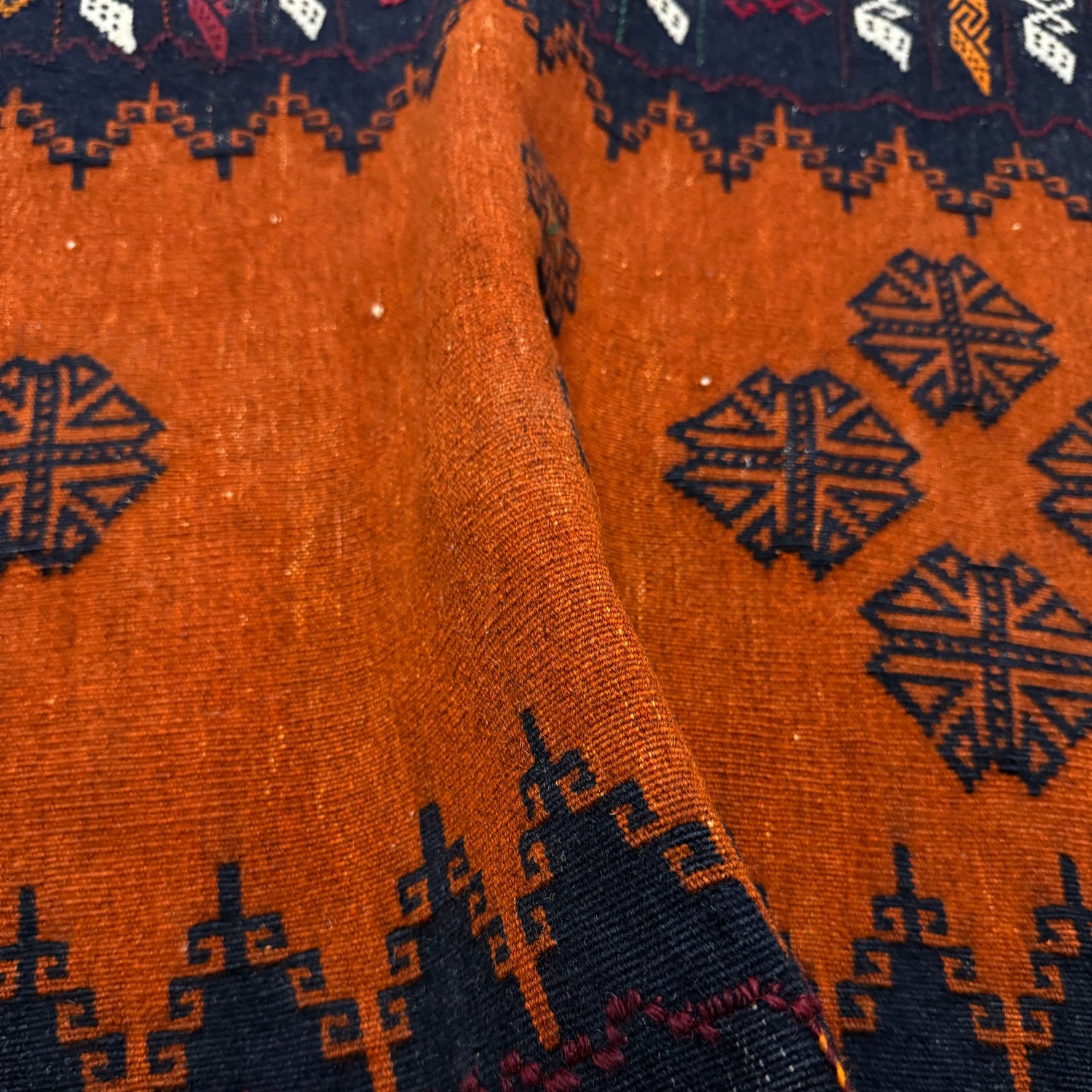 Handmade Table Sheet Kilim Runner 2' 4" x 4' 0" (ft) - No. R39827