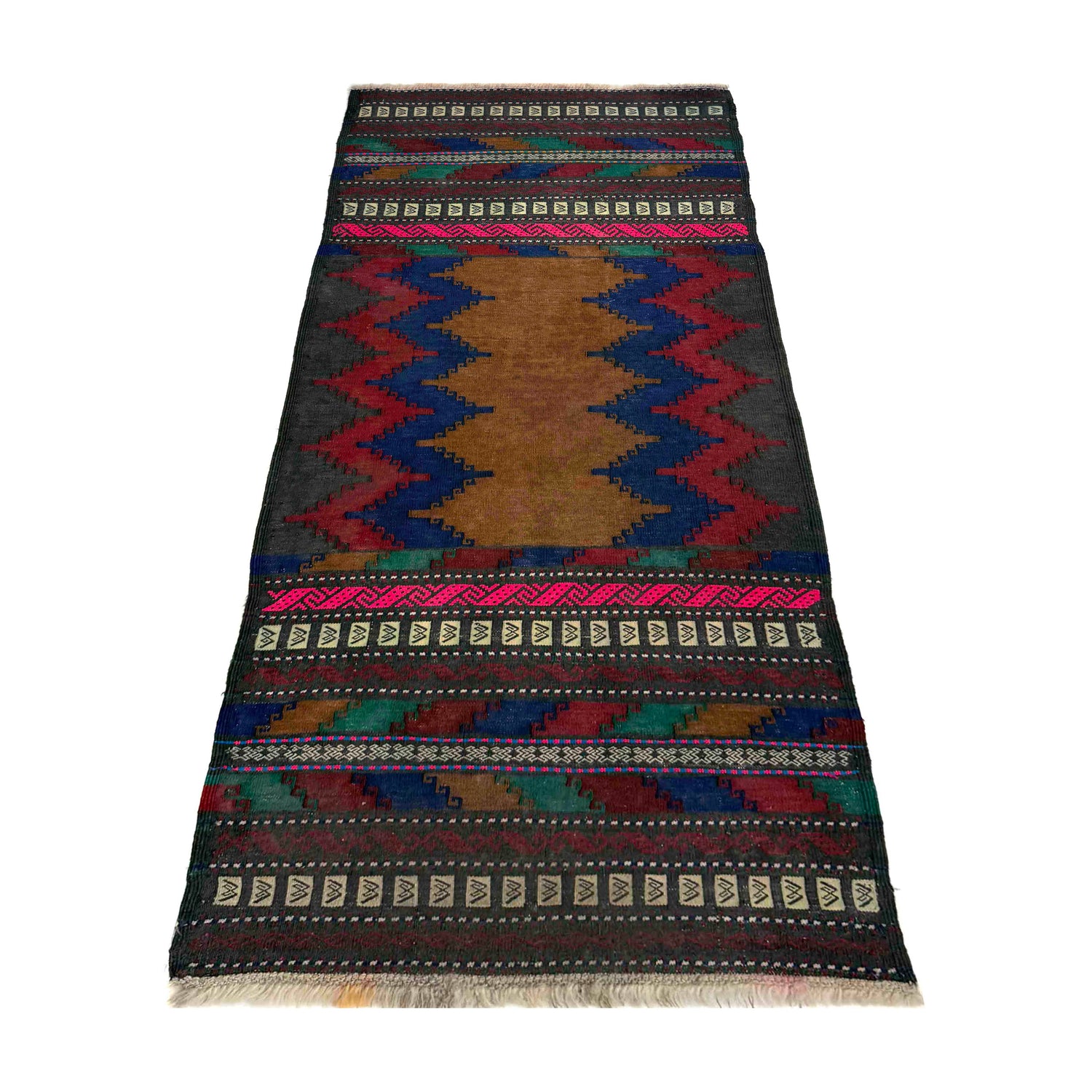 Hand Knotted Table Sheet Dhurrie Runner 2' 5" x 5' 2" (ft) - No. R39828