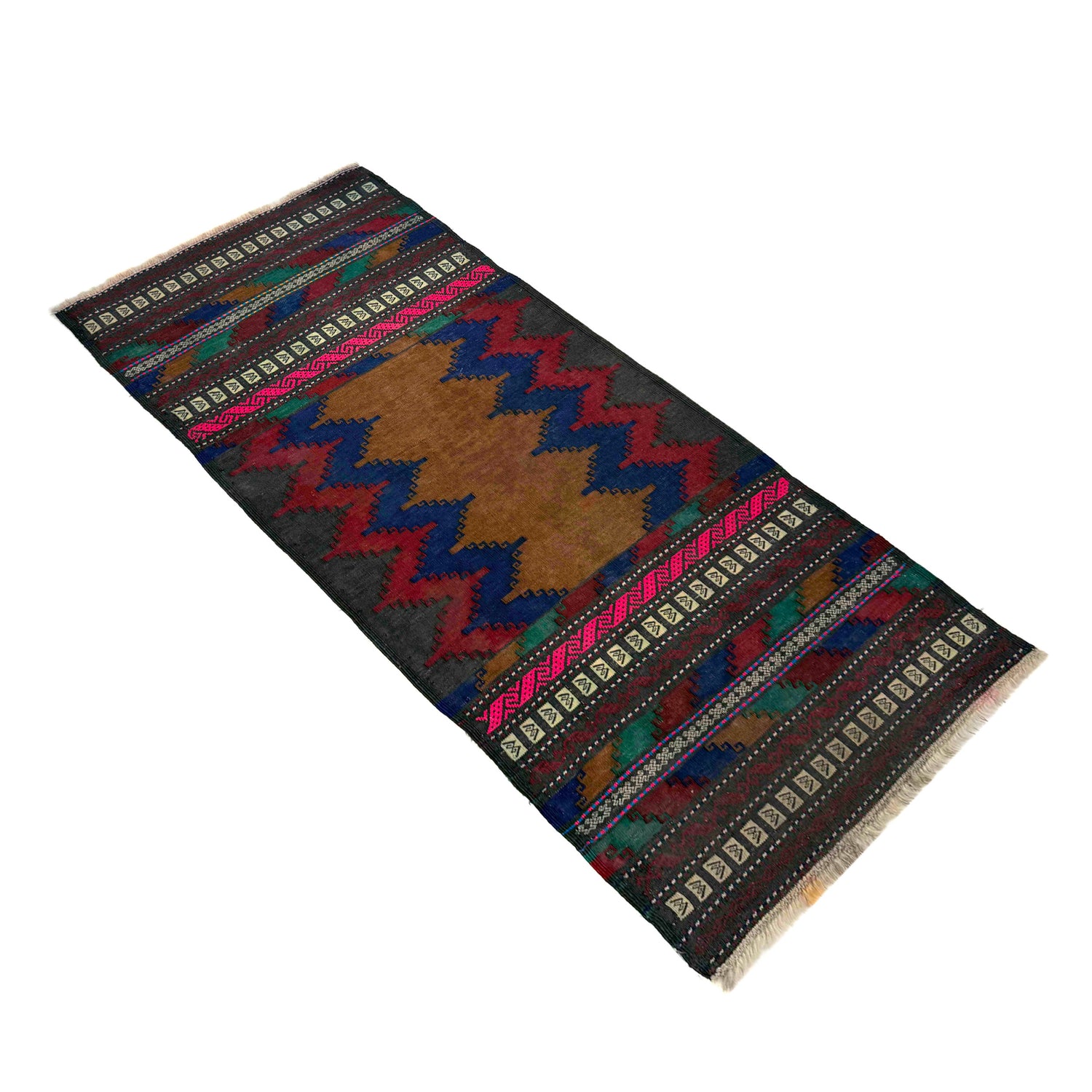 Hand Knotted Table Sheet Dhurrie Runner 2' 5" x 5' 2" (ft) - No. R39828