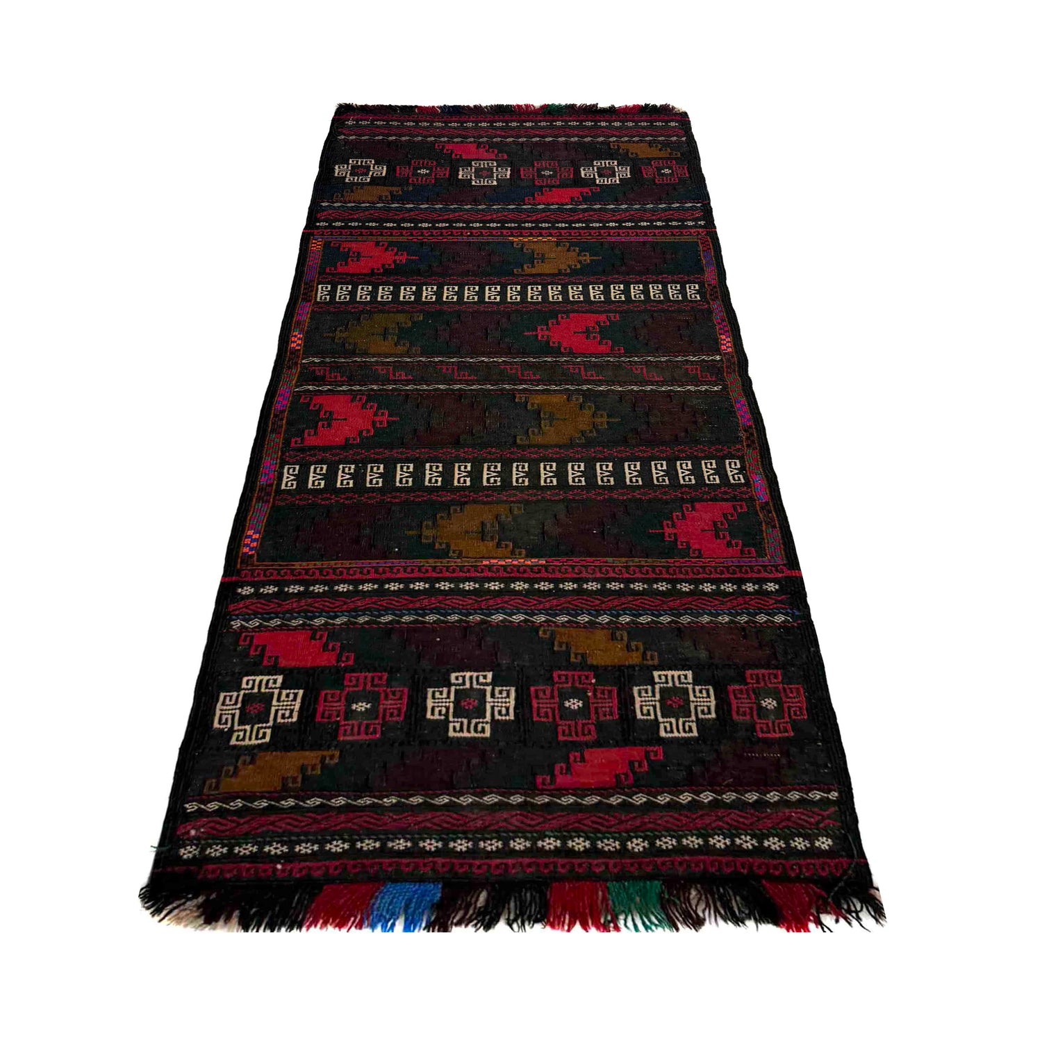 Hand Knotted Table Sheet Dhurrie Runner 2' 3" x 5' 1" (ft) - No. R39829