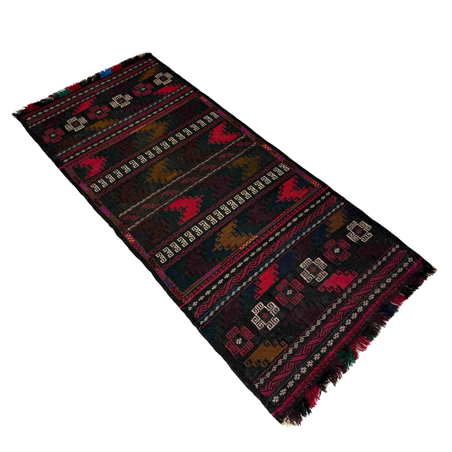 Hand Knotted Table Sheet Dhurrie Runner 2' 3" x 5' 1" (ft) - No. R39829
