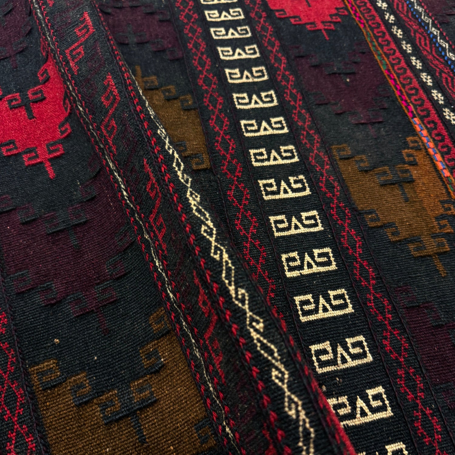 Hand Knotted Table Sheet Dhurrie Runner 2' 3" x 5' 1" (ft) - No. R39829