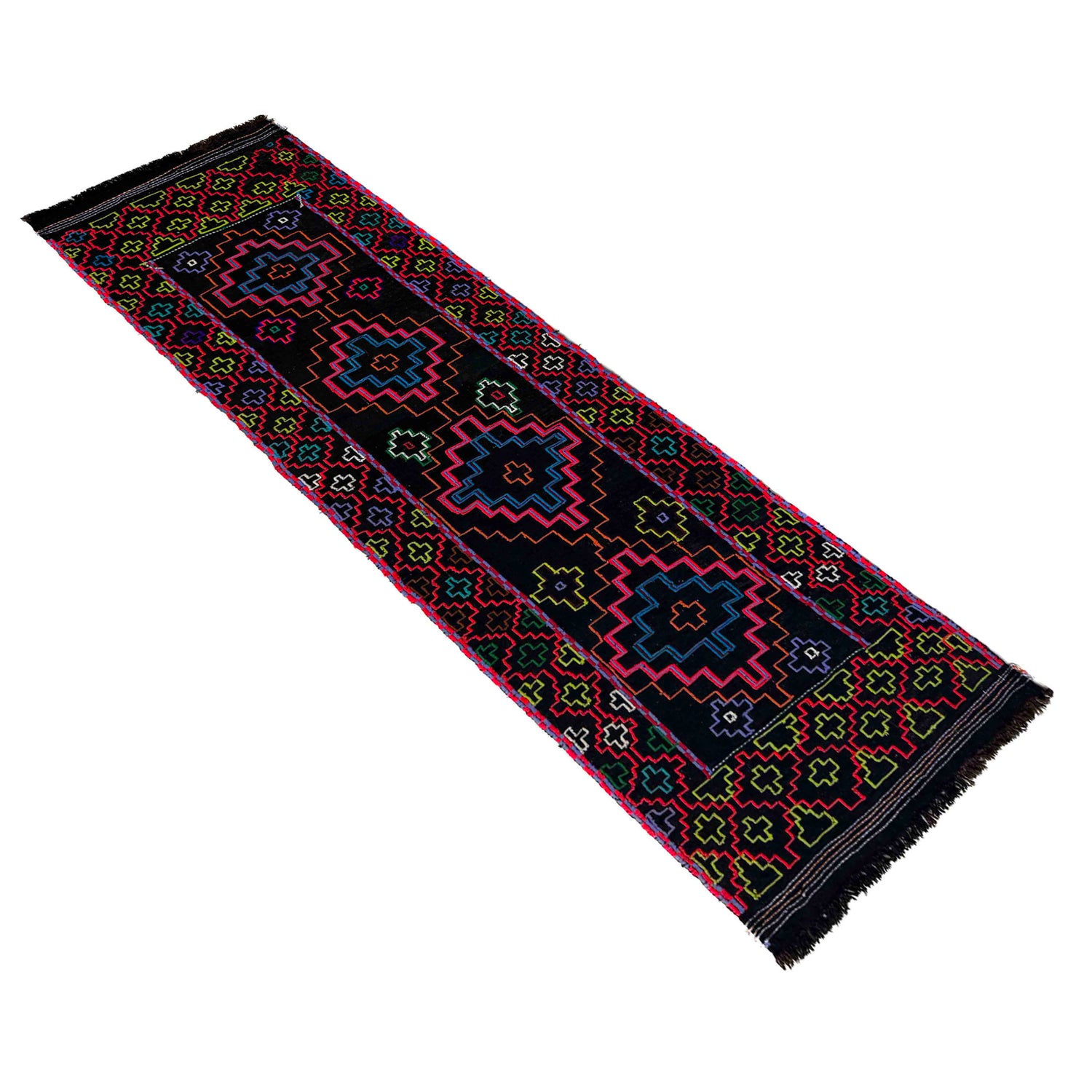 Hand Knotted Table Sheet Dhurrie Runner 1' 11" x 6' 10" (ft) - No. R39831