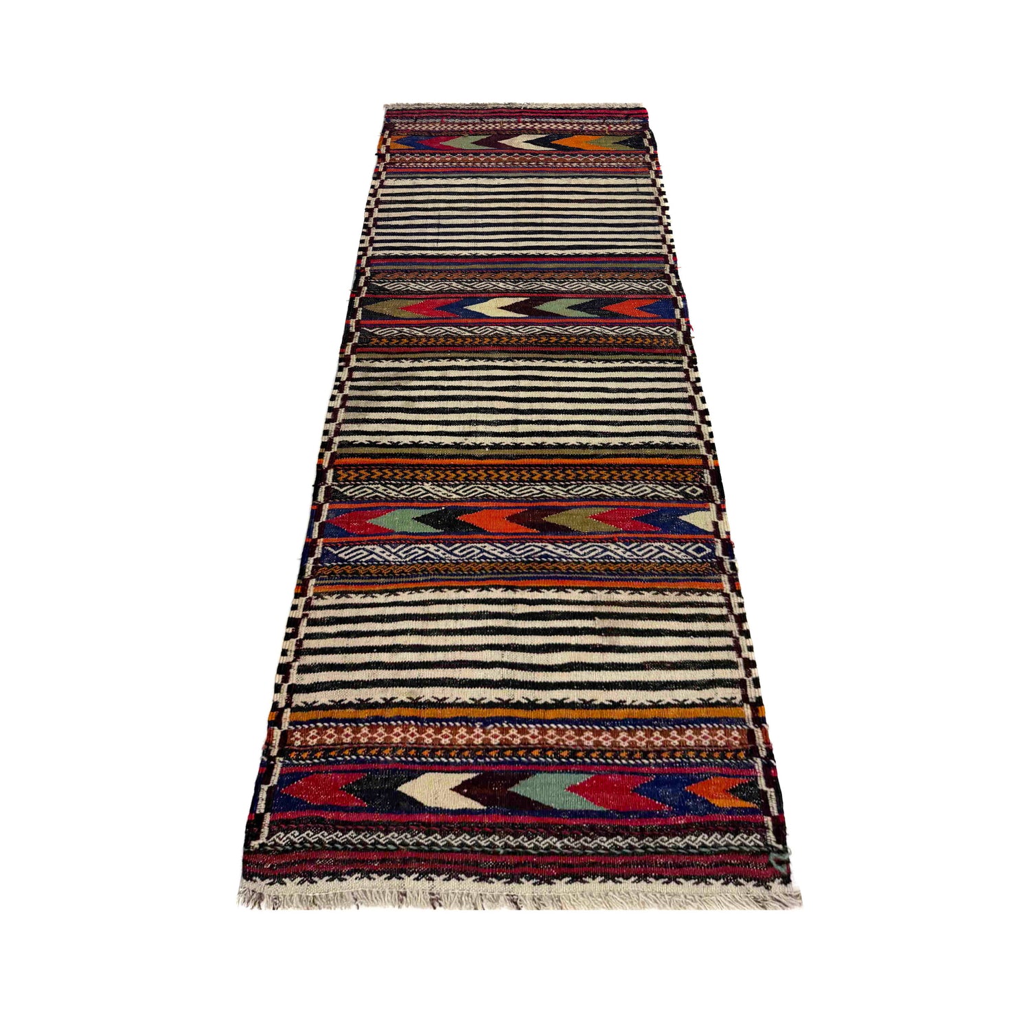 Hand Knotted Table Sheet Dhurrie Runner 2' 0" x 5' 10" (ft) - No. R39834