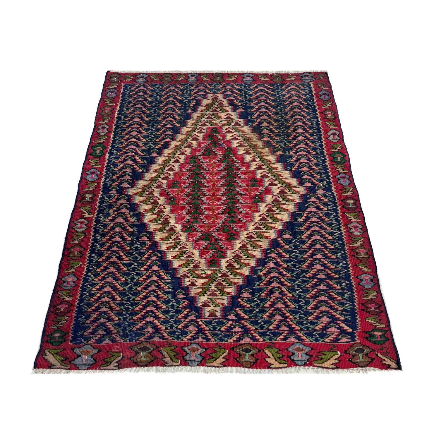 Handmade Multi-color Kilim 2' 5" x 3' 7" (ft) - No. R39837