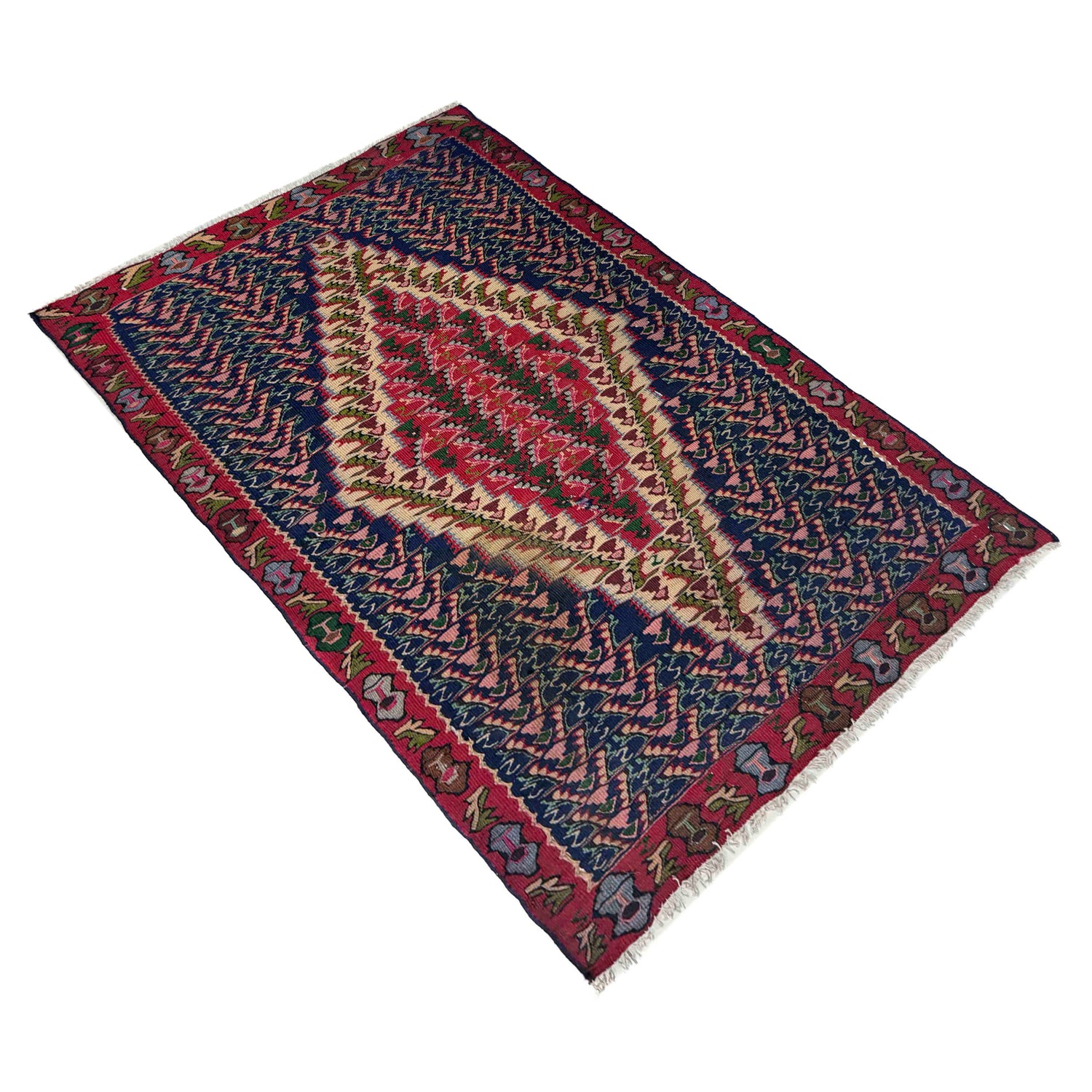 Handmade Multi-color Kilim 2' 5" x 3' 7" (ft) - No. R39837