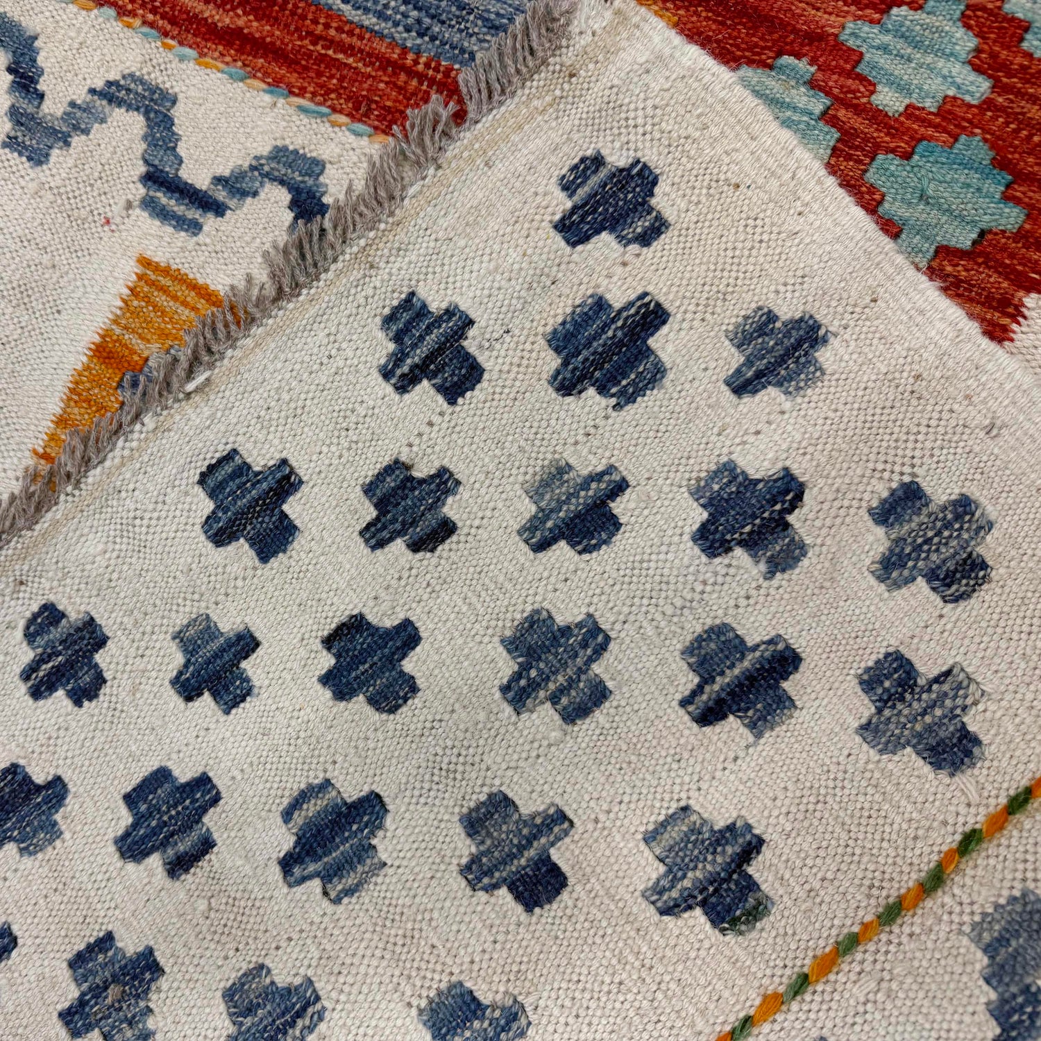 Handmade Vegetable Kilim 6' 11" x 9' 10" (ft) - No. R39841