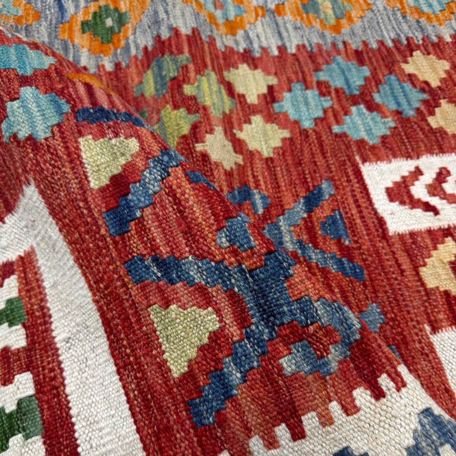 Handmade Vegetable Kilim 6' 11" x 9' 10" (ft) - No. R39841