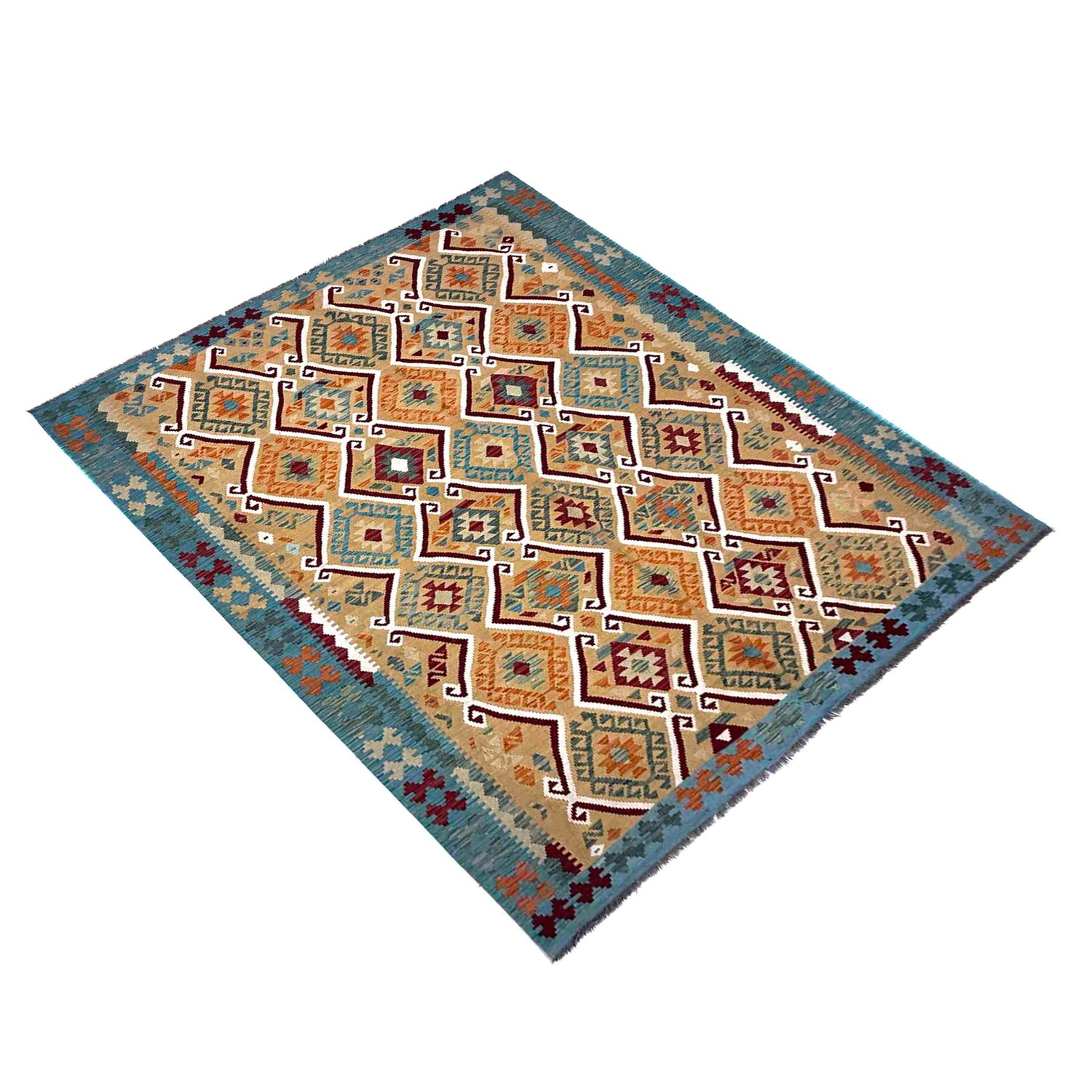 Handmade Vegetable Kilim 6' 9" x 9' 7" (ft) - No. R39843