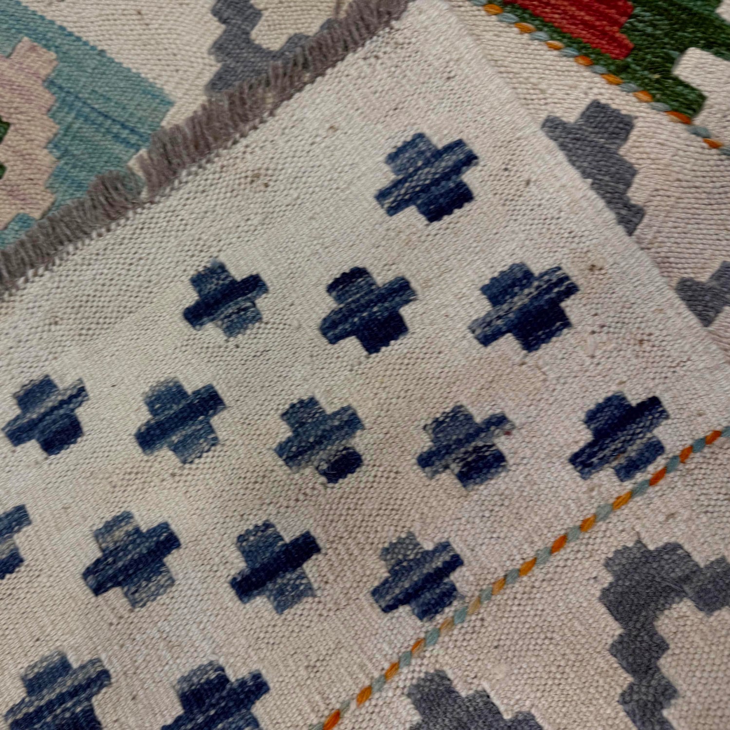Handmade Vegetable Kelim 6' 8" x 9' 8" (ft) - No. R39844