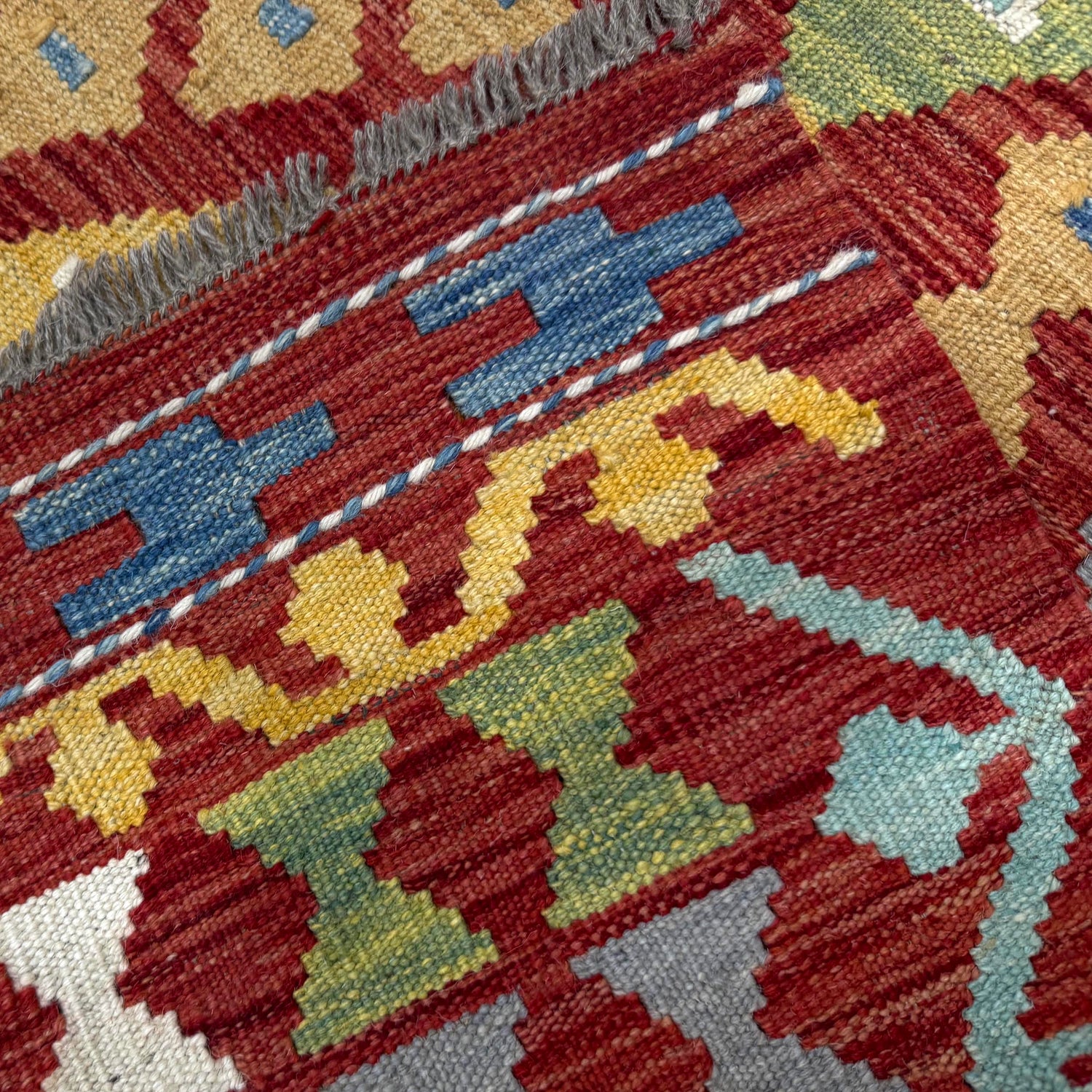 Handmade Vegetable Kilim 6' 7" x 9' 9" (ft) - No. R39845