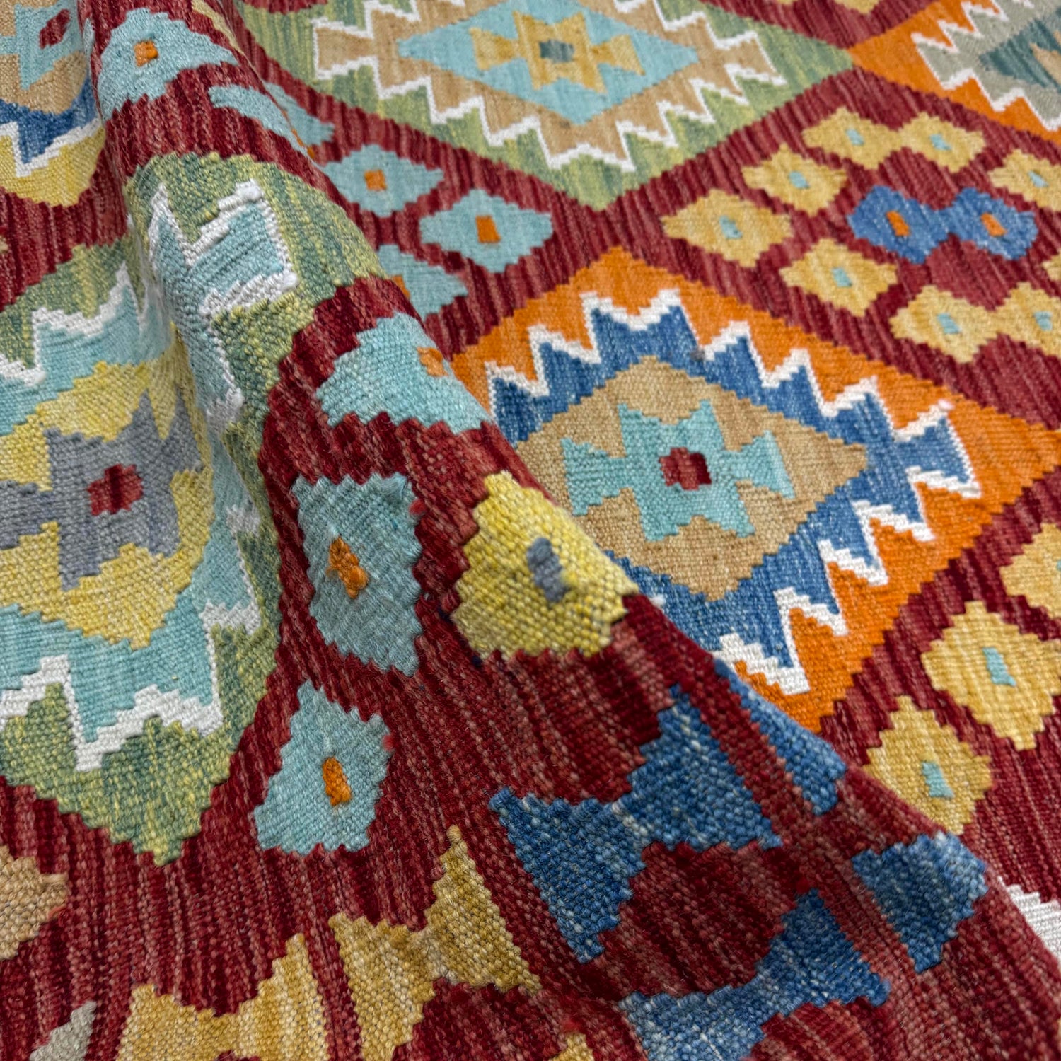 Handmade Vegetable Kilim 6' 7" x 9' 9" (ft) - No. R39845