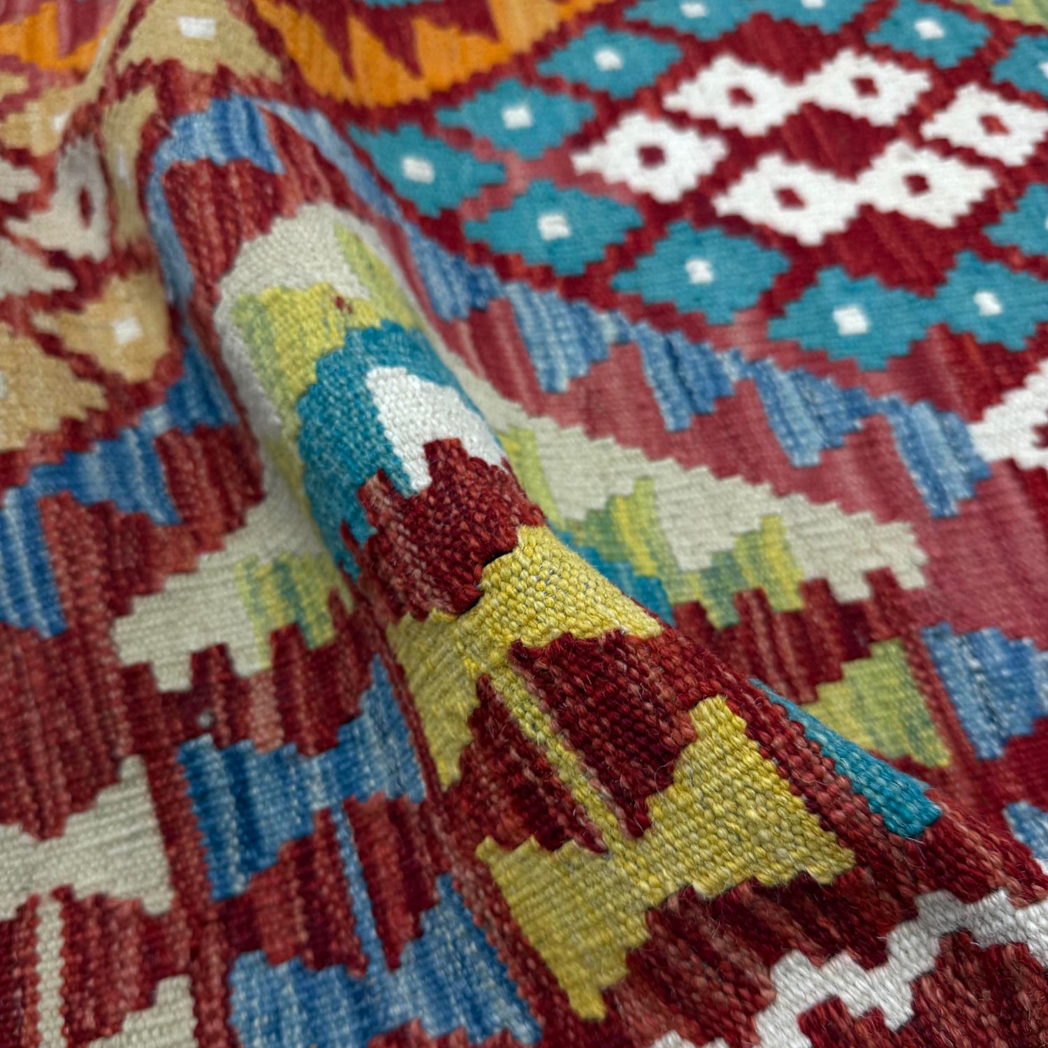 Handmade Vegetable Kilim 6' 11" x 9' 4" (ft) - No. R39848
