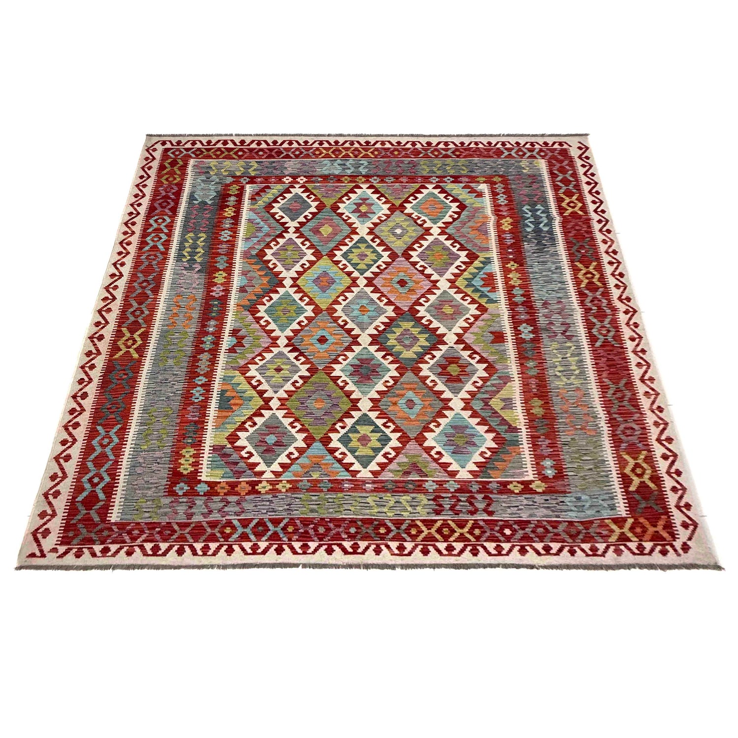 Handmade Vegetable Kelim 8' 6" x 9' 8" (ft) - No. R39849