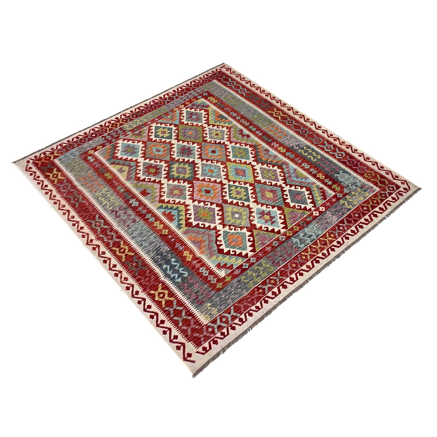 Handmade Vegetable Kelim 8' 6" x 9' 8" (ft) - No. R39849