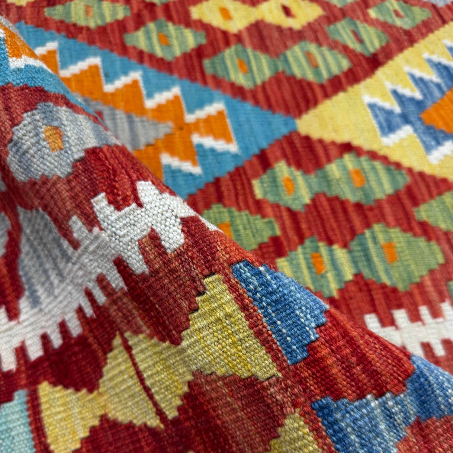 Handmade Vegetable Kelim 6' 9" x 9' 9" (ft) - No. R39850