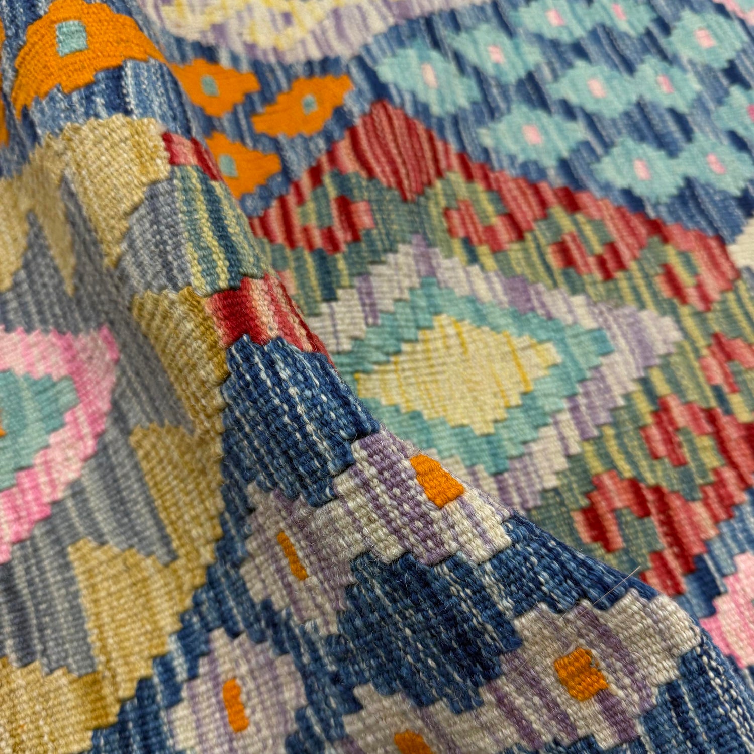 Handmade Vegetable Kilim 6' 11" x 9' 7" (ft) - No. R39851