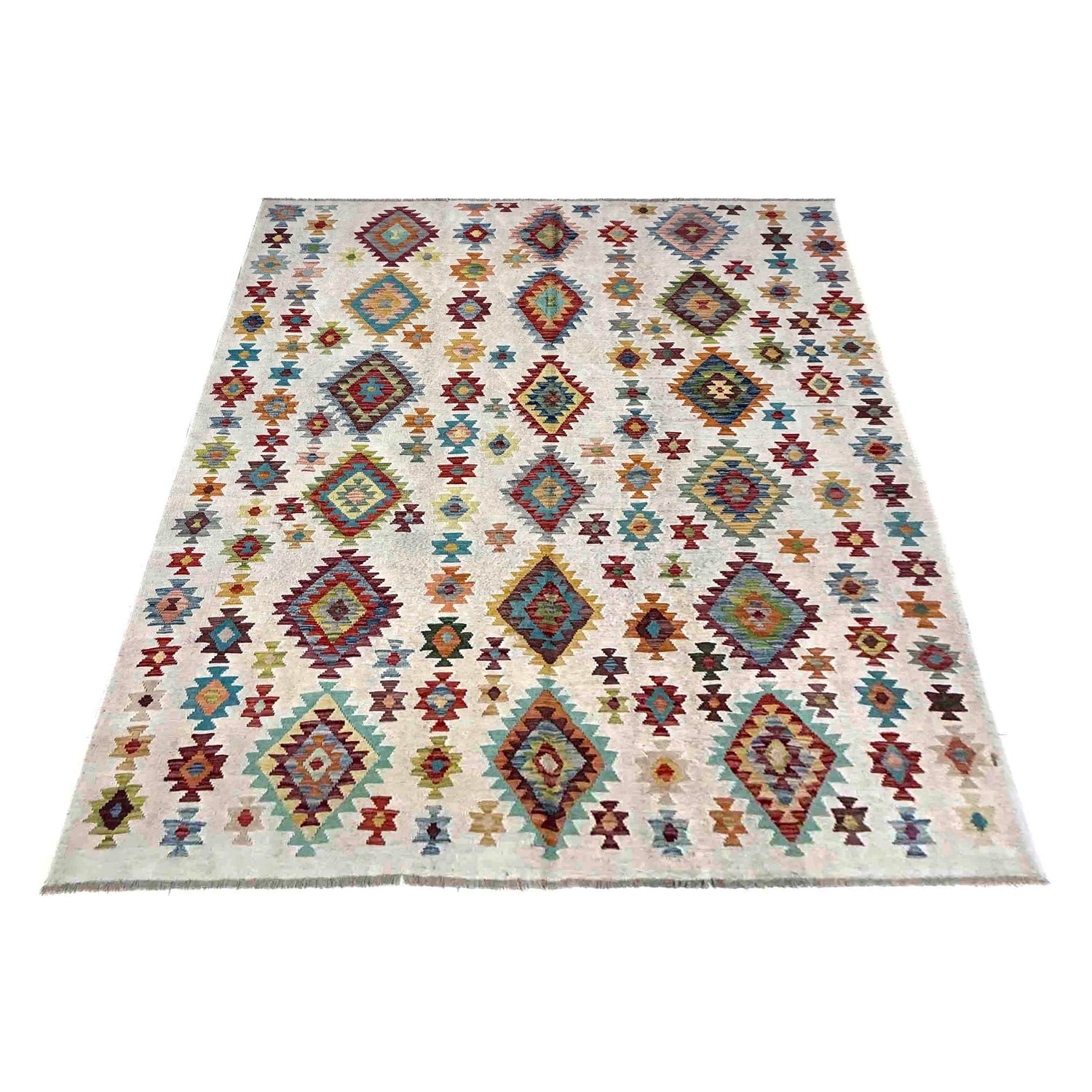 Handmade Vegetable Kelim 6' 10" x 9' 8" (ft) - No. R39854
