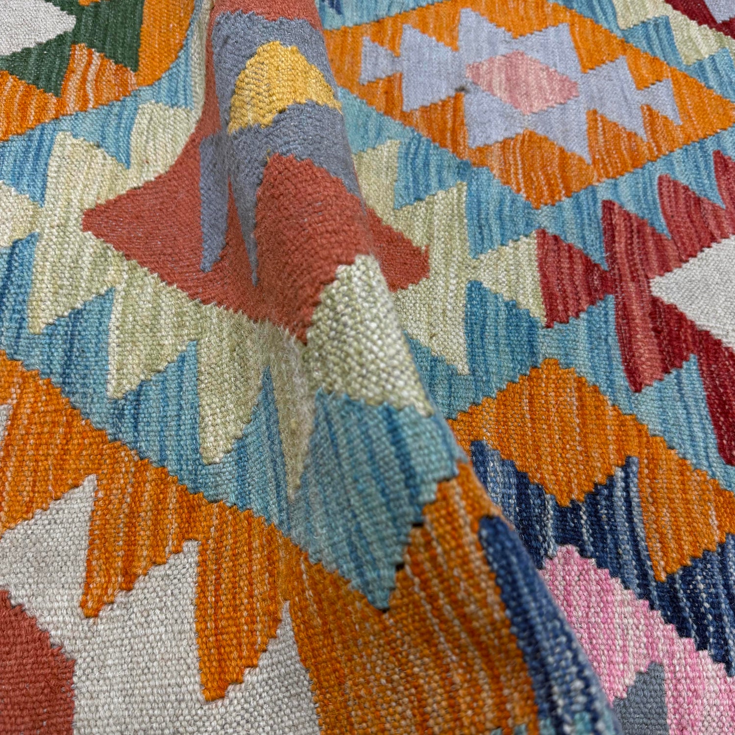 Handmade Vegetable Kelim 5' 0" x 6' 7" (ft) - No. R39858