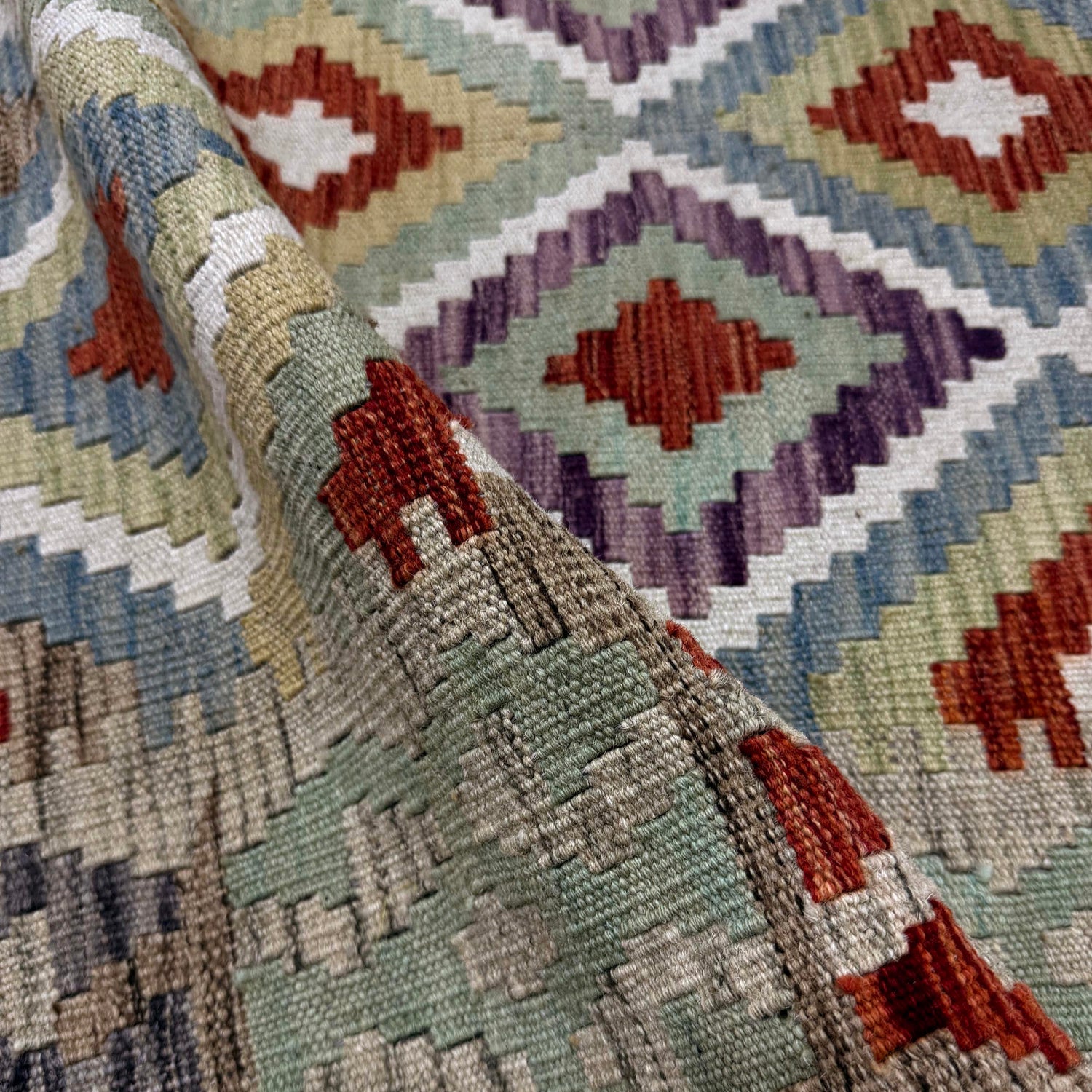 Handmade Vegetable Kilim 3' 5" x 4' 10" (ft) - No. R39864