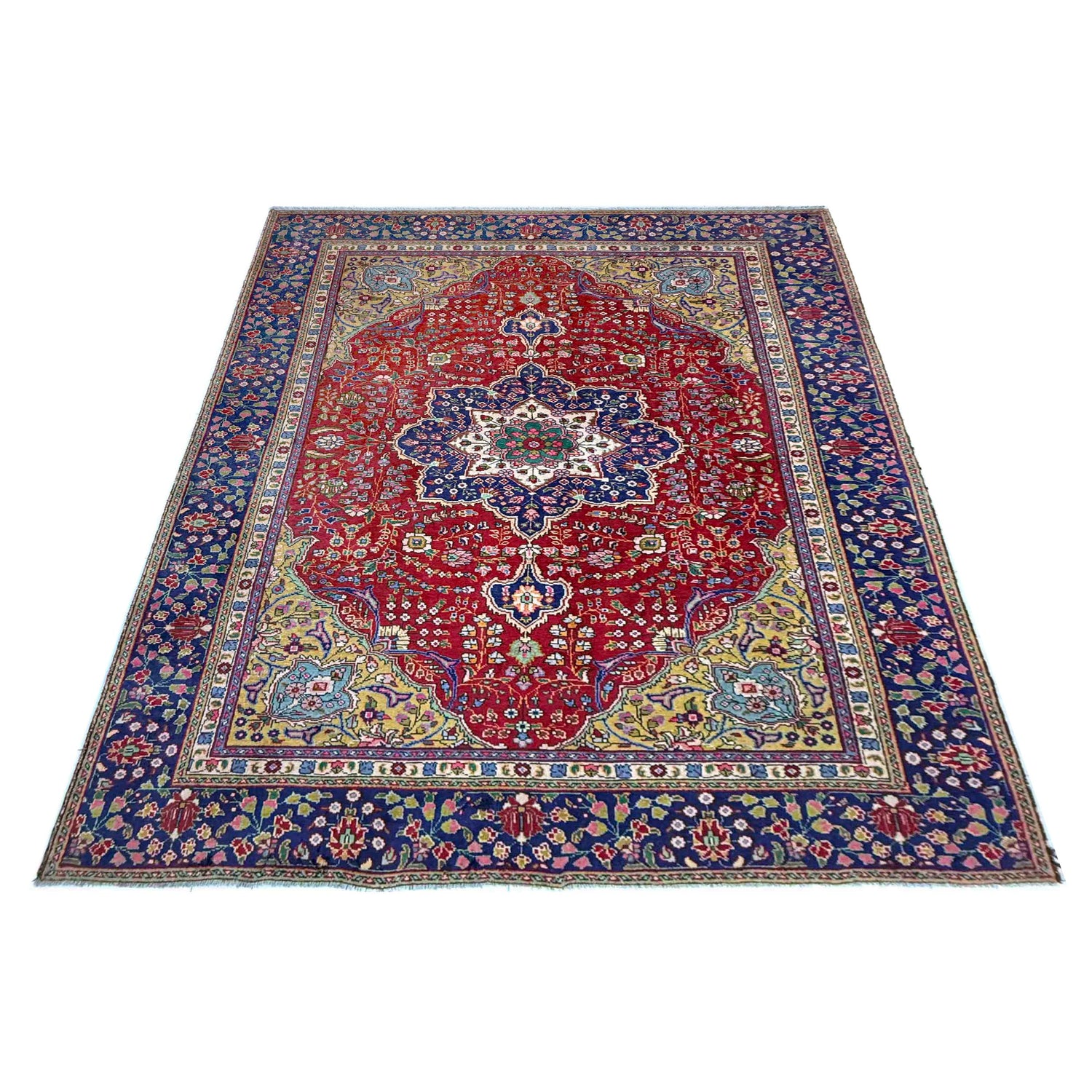 Hand Made Persian Design Heriz Carpet 6' 2" x 8' 2" (ft) - No. R39871