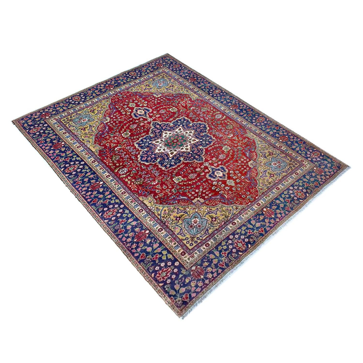 Hand Made Persian Design Heriz Carpet 6' 2" x 8' 2" (ft) - No. R39871