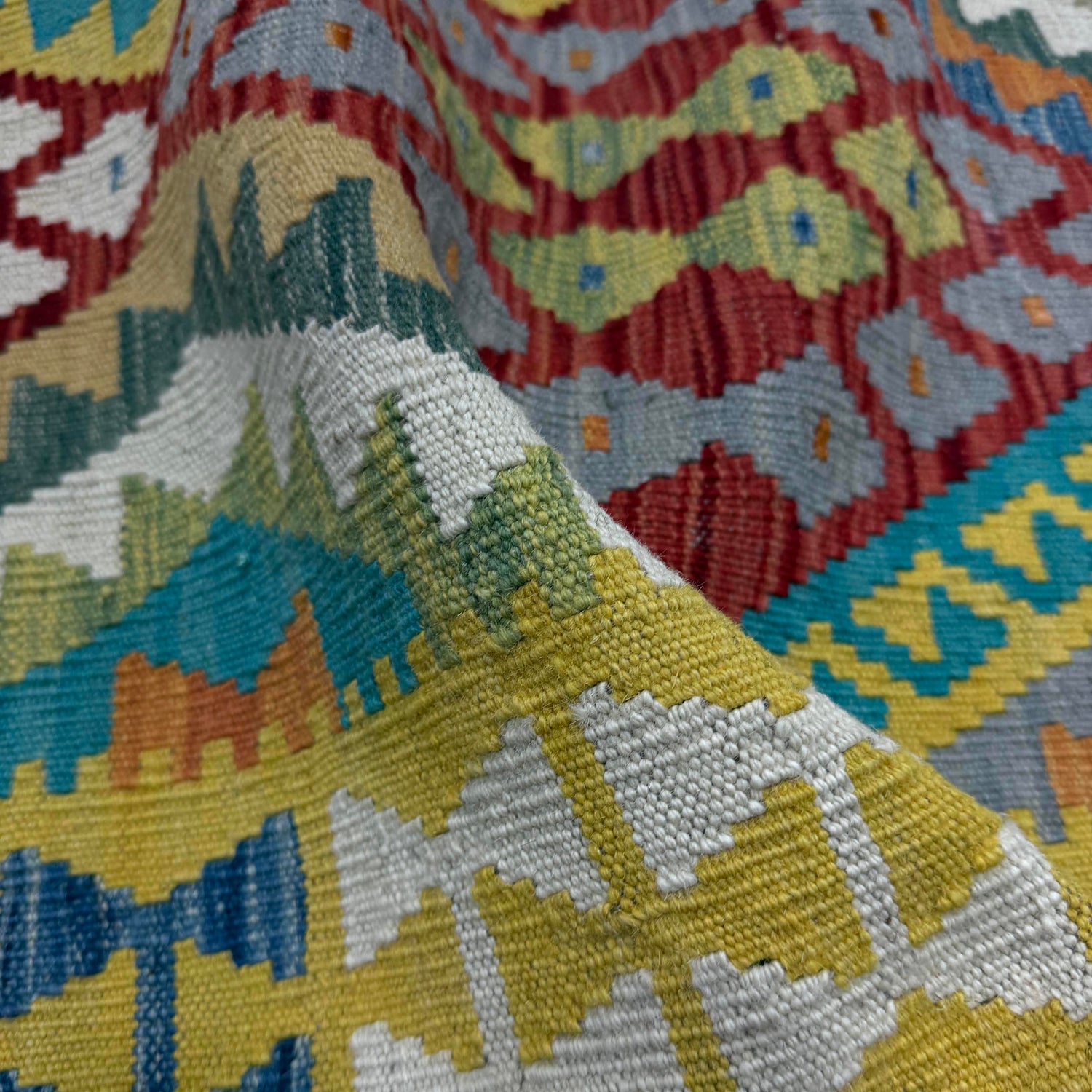 Handmade Vegetable Kilim 6' 10" x 9' 7" (ft) - No. R39878