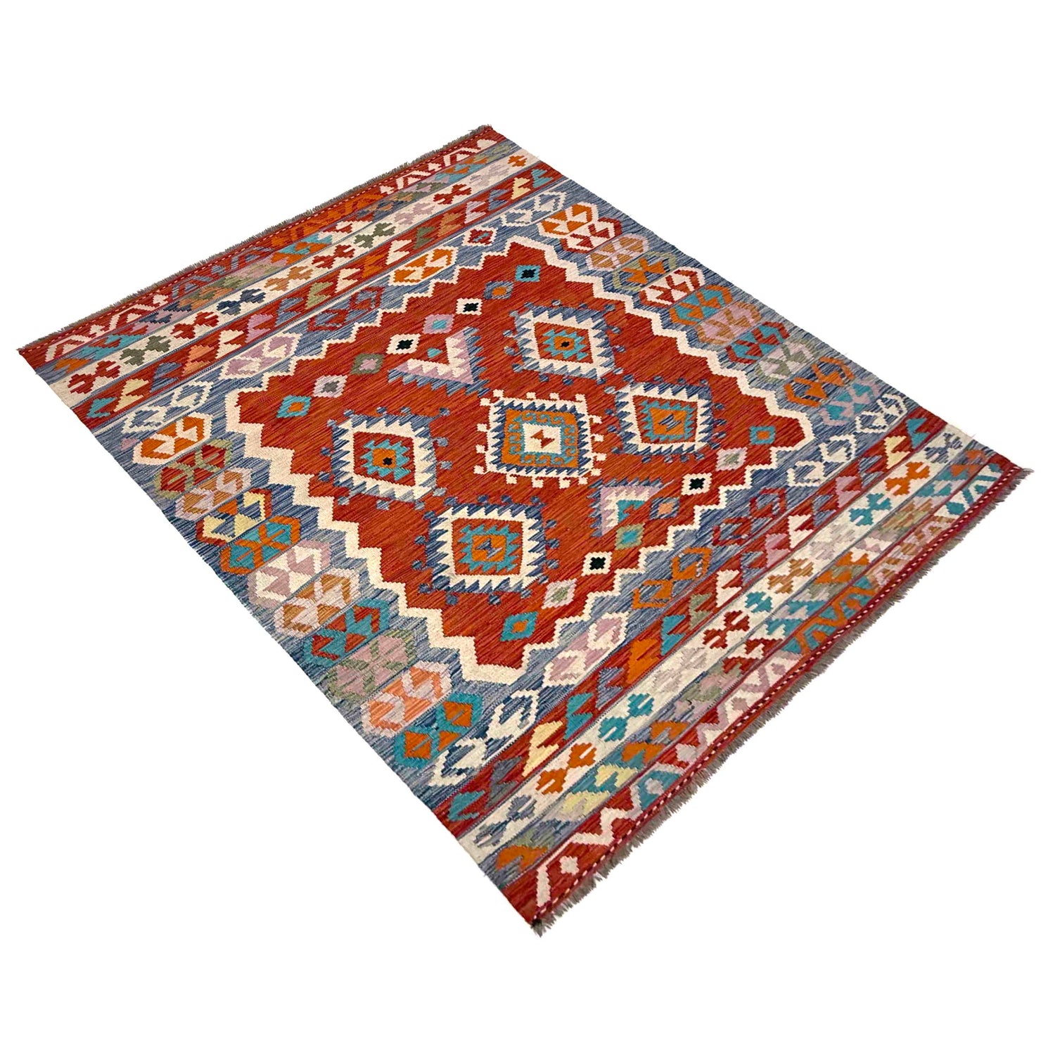 Handmade Vegetable Kelim 6' 9" x 9' 7" (ft) - No. R39879