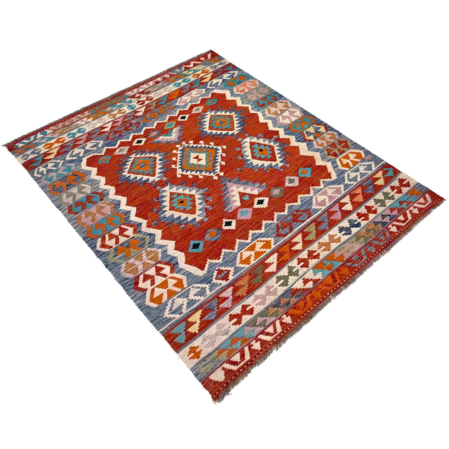 Handmade Vegetable Kelim 6' 9" x 9' 7" (ft) - No. R39879