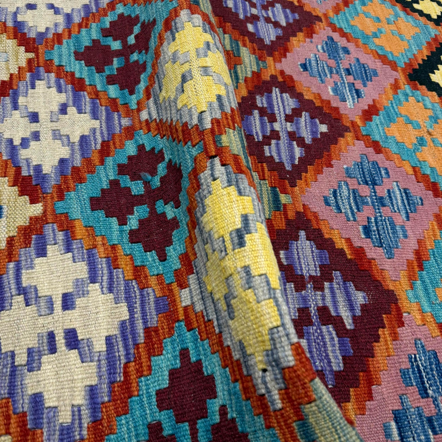Handmade Vegetable Kelim 5' 2" x 6' 7" (ft) - No. R39880