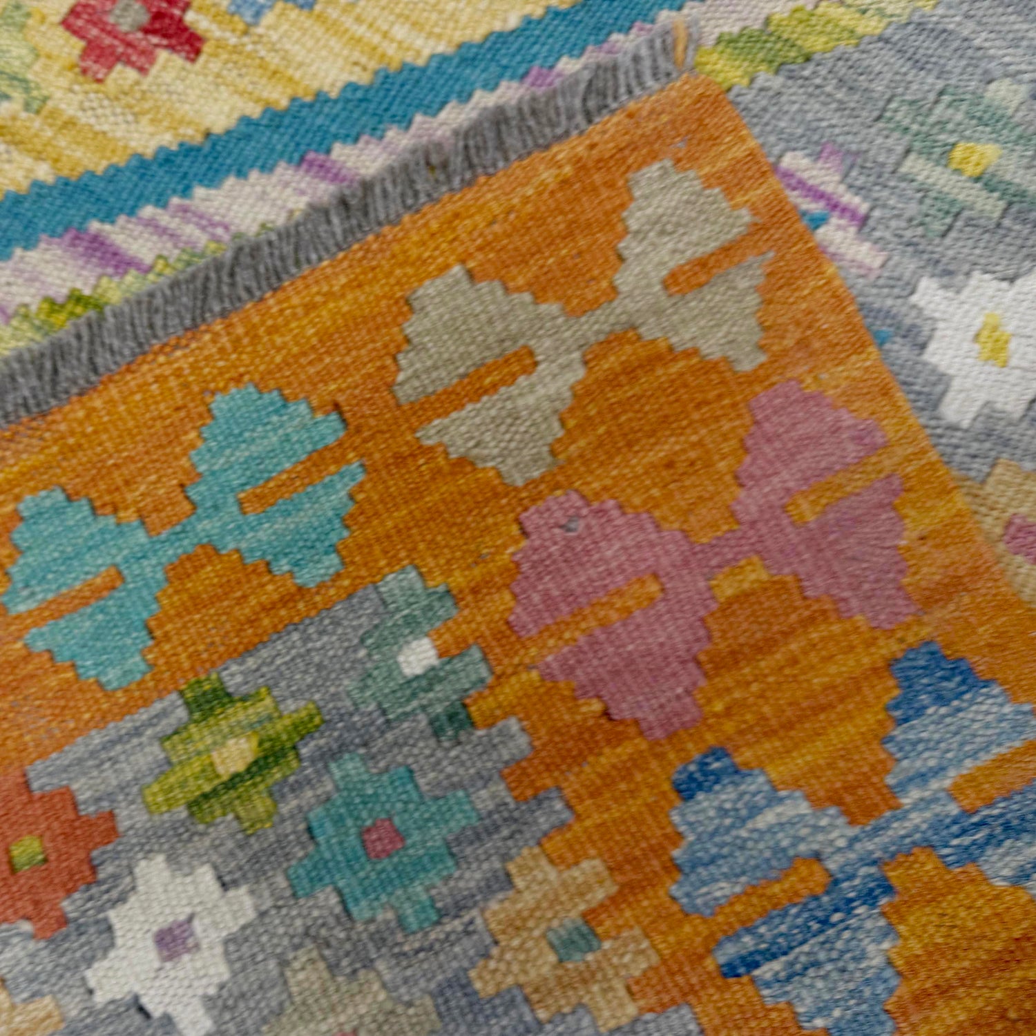 Handmade Vegetable Kilim 5' 0" x 6' 4" (ft) - No. R39883