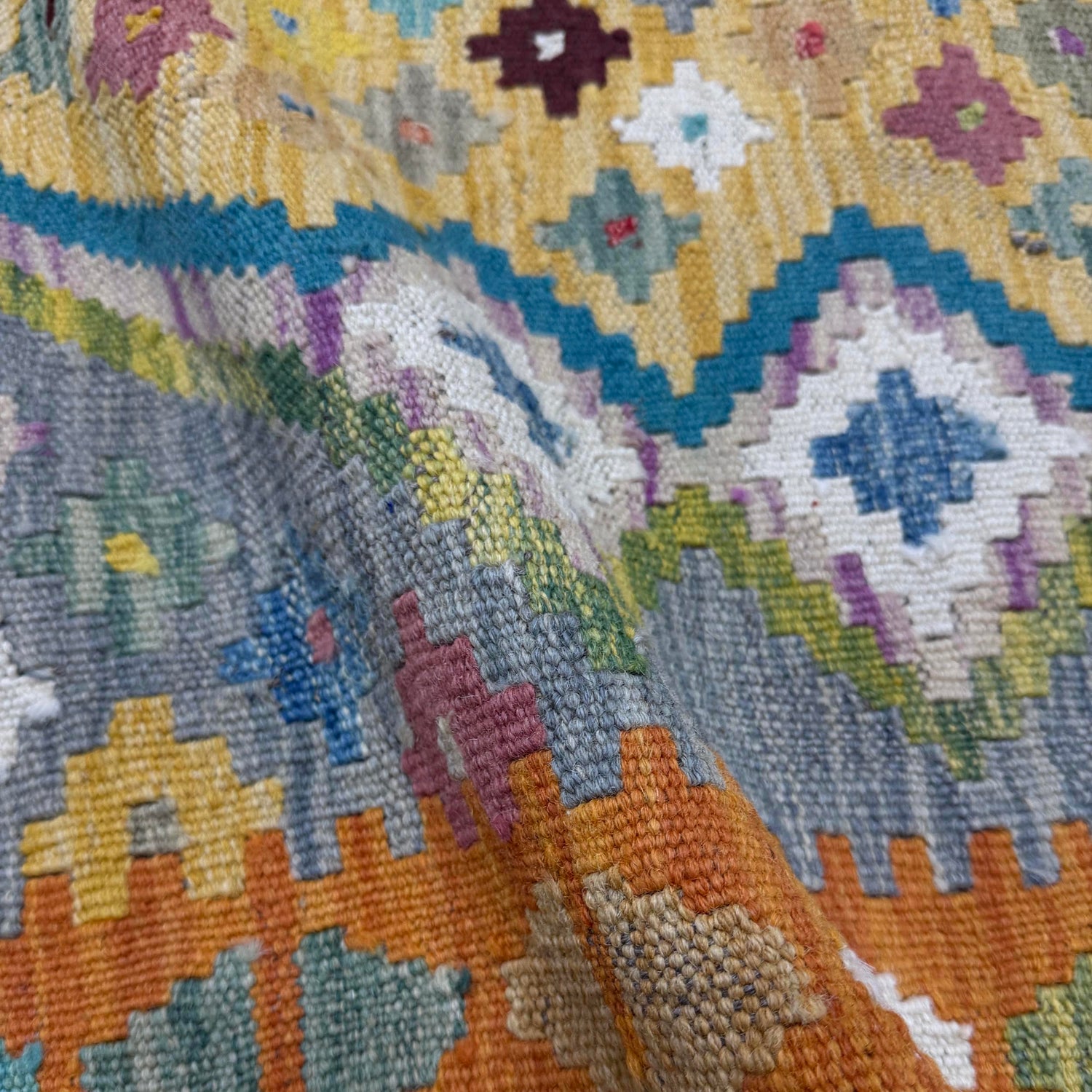 Handmade Vegetable Kilim 5' 0" x 6' 4" (ft) - No. R39883