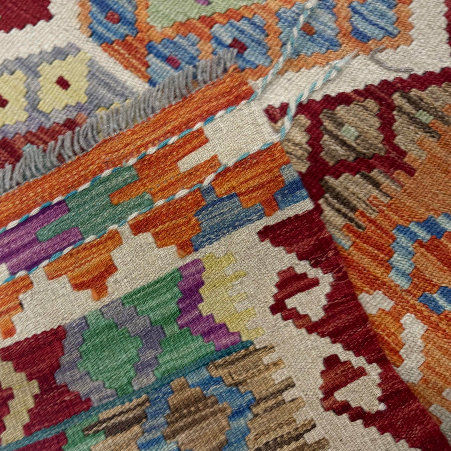 Handmade Vegetable Kelim 4' 4" x 6' 7" (ft) - No. R39891