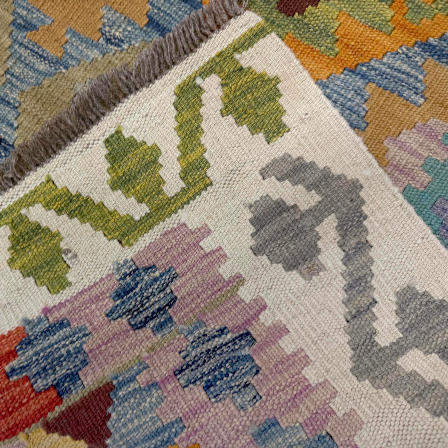Handmade Vegetable Kelim 4' 4" x 5' 9" (ft) - No. R39894