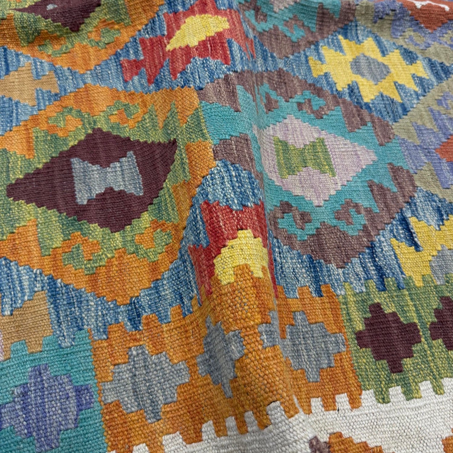 Handmade Vegetable Kelim 4' 4" x 5' 9" (ft) - No. R39894