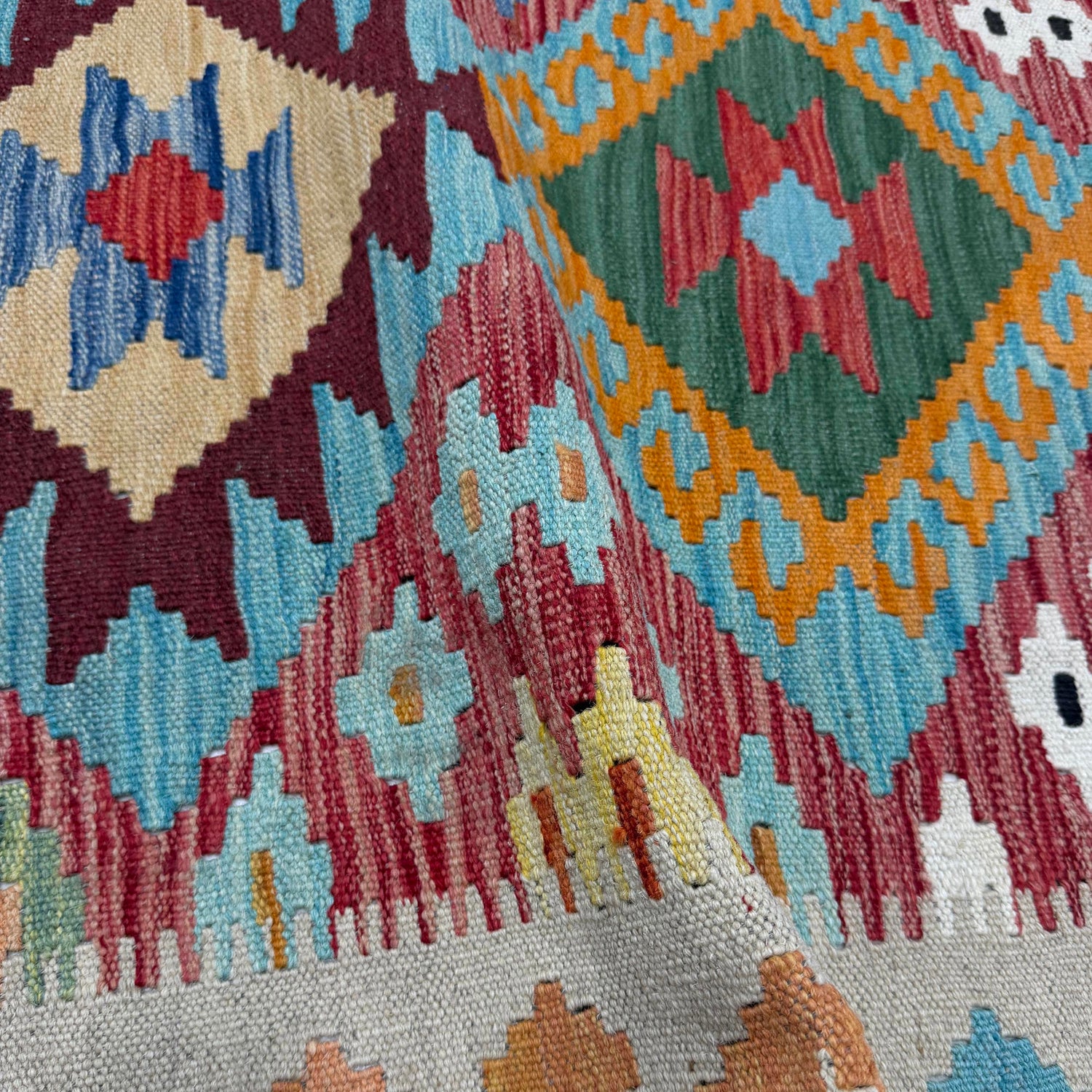 Handmade Vegetable Kelim 4' 11" x 6' 7" (ft) - No. R39895