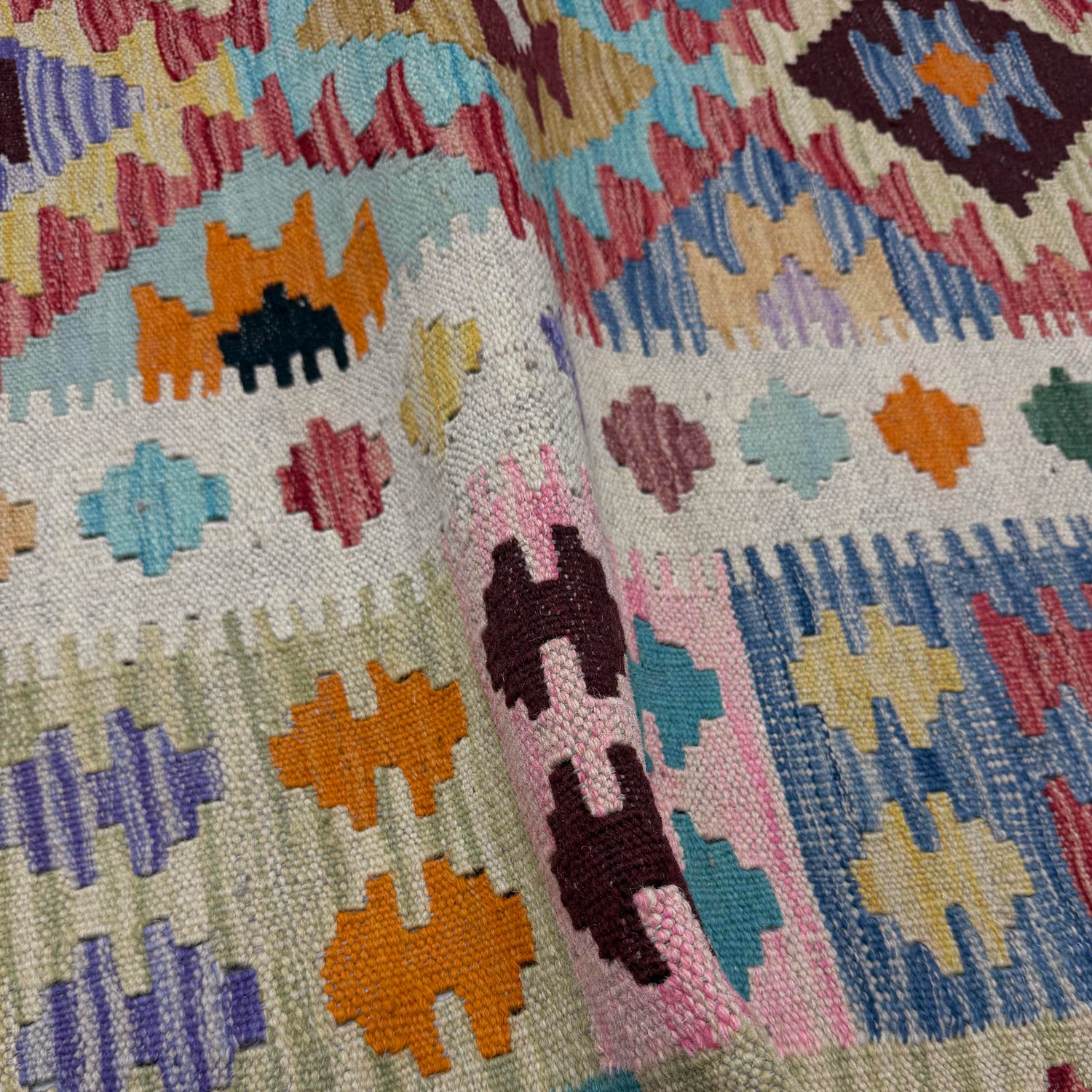 Handmade Vegetable Kilim 5' 3" x 6' 8" (ft) - No. R39896