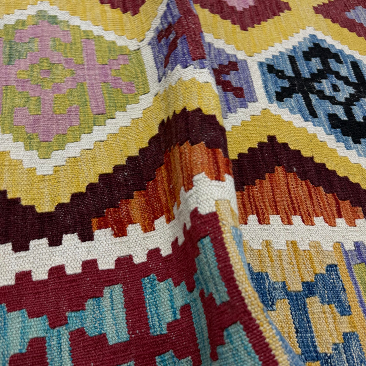 Handmade Vegetable Kelim 5' 3" x 6' 6" (ft) - No. R39897