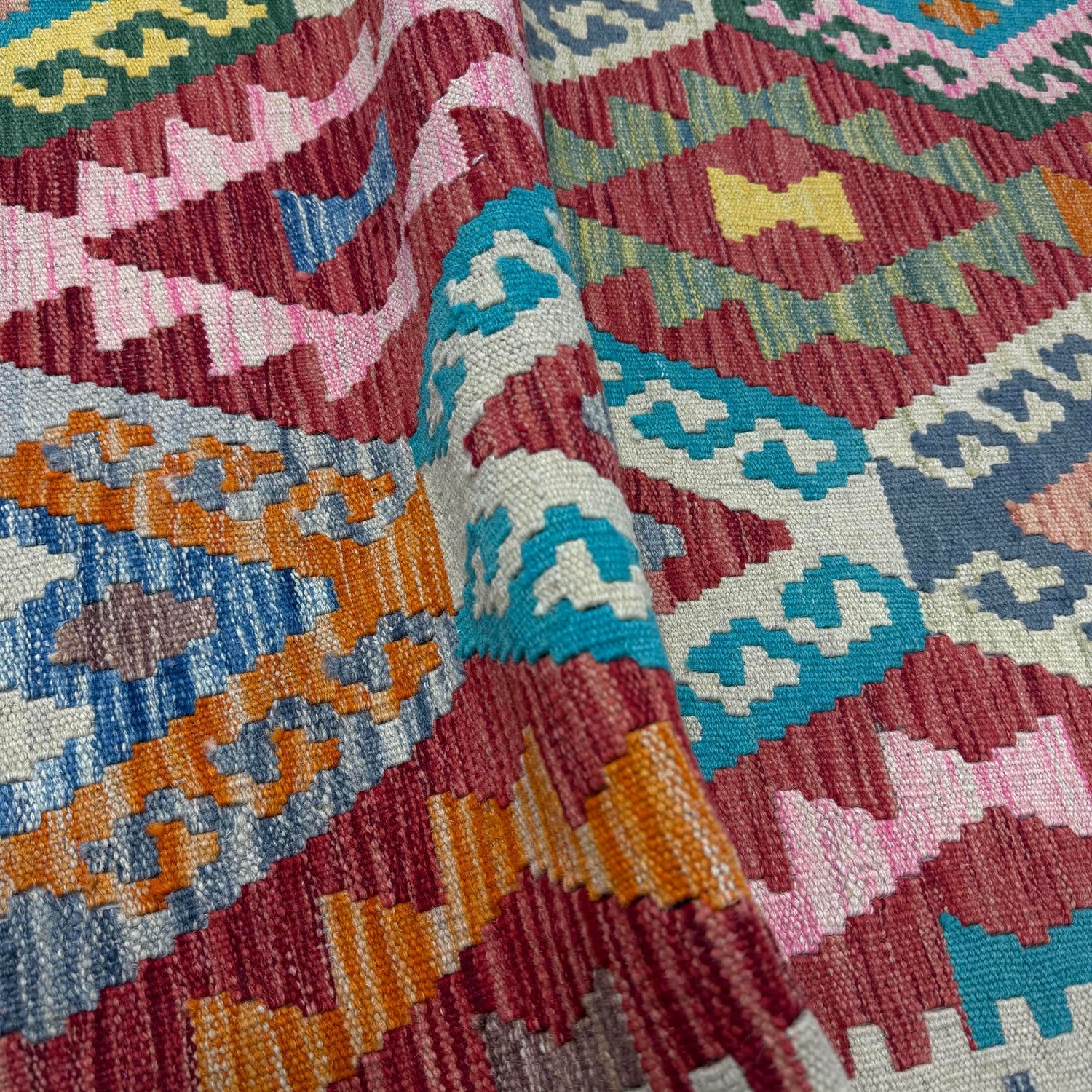 Handmade Vegetable Kilim 5' 1" x 6' 9" (ft) - No. R39898