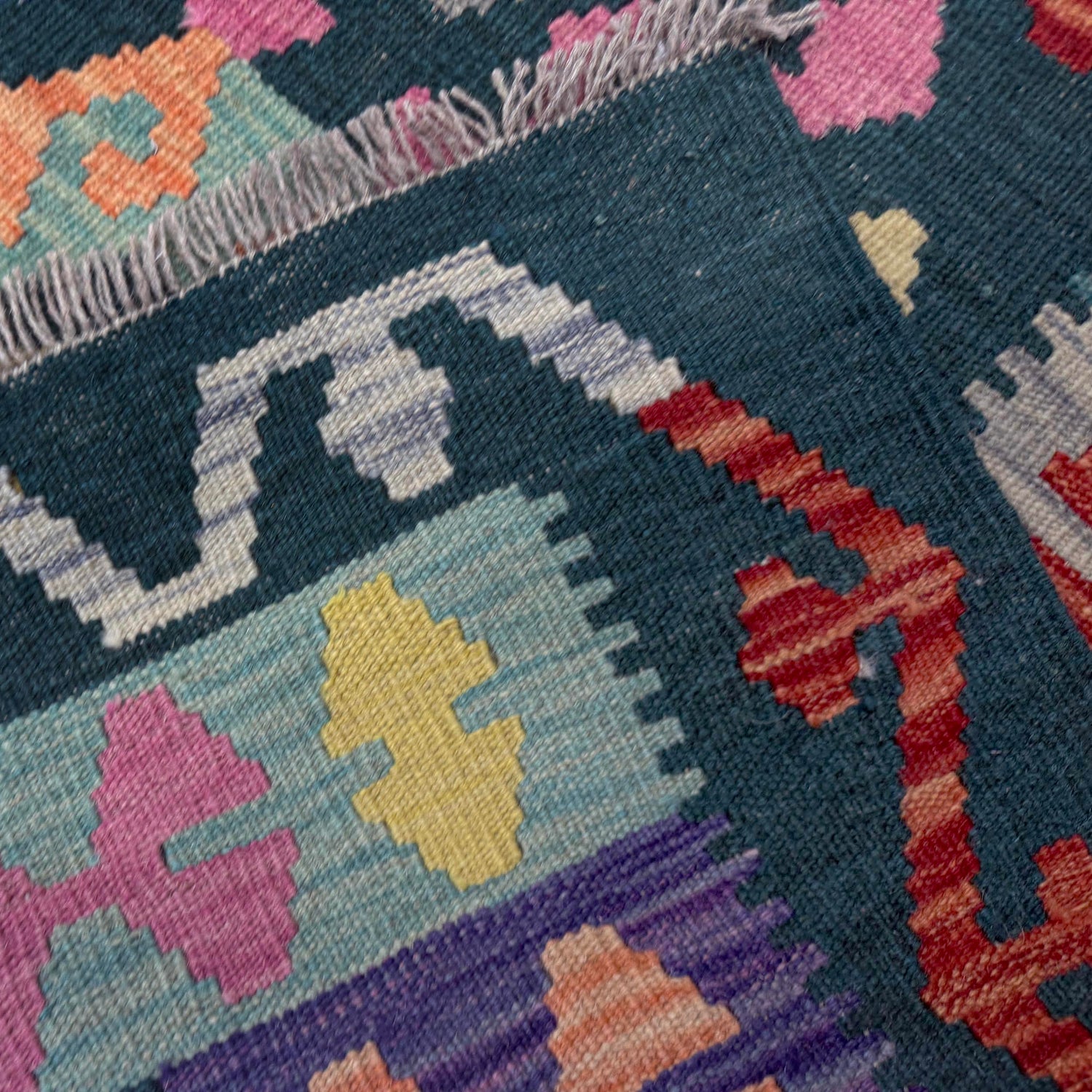 Handmade Vegetable Kilim 5' 2" x 6' 3" (ft) - No. R39899
