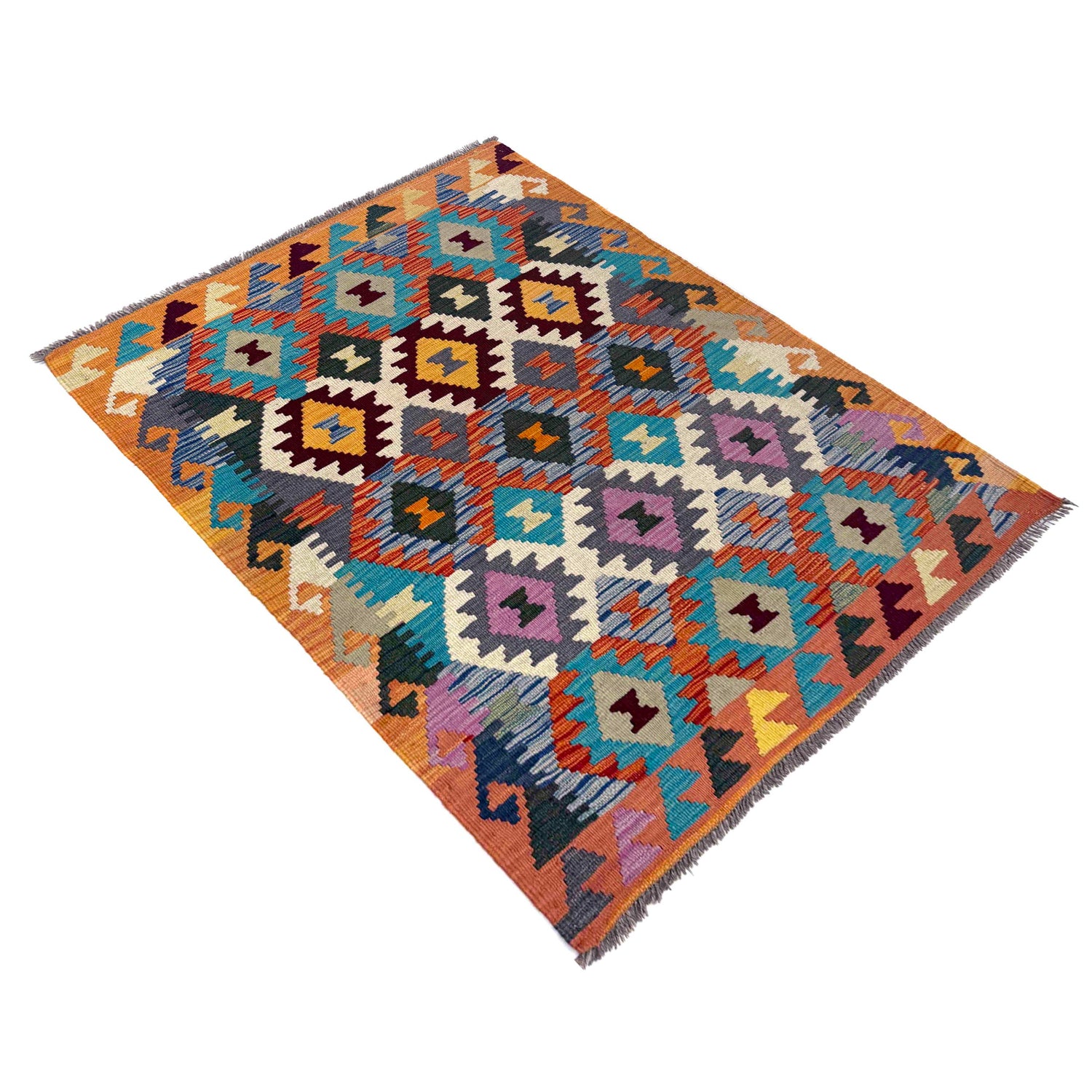 Handmade Vegetable Kilim 3' 8" x 5' 2" (ft) - No. R39900