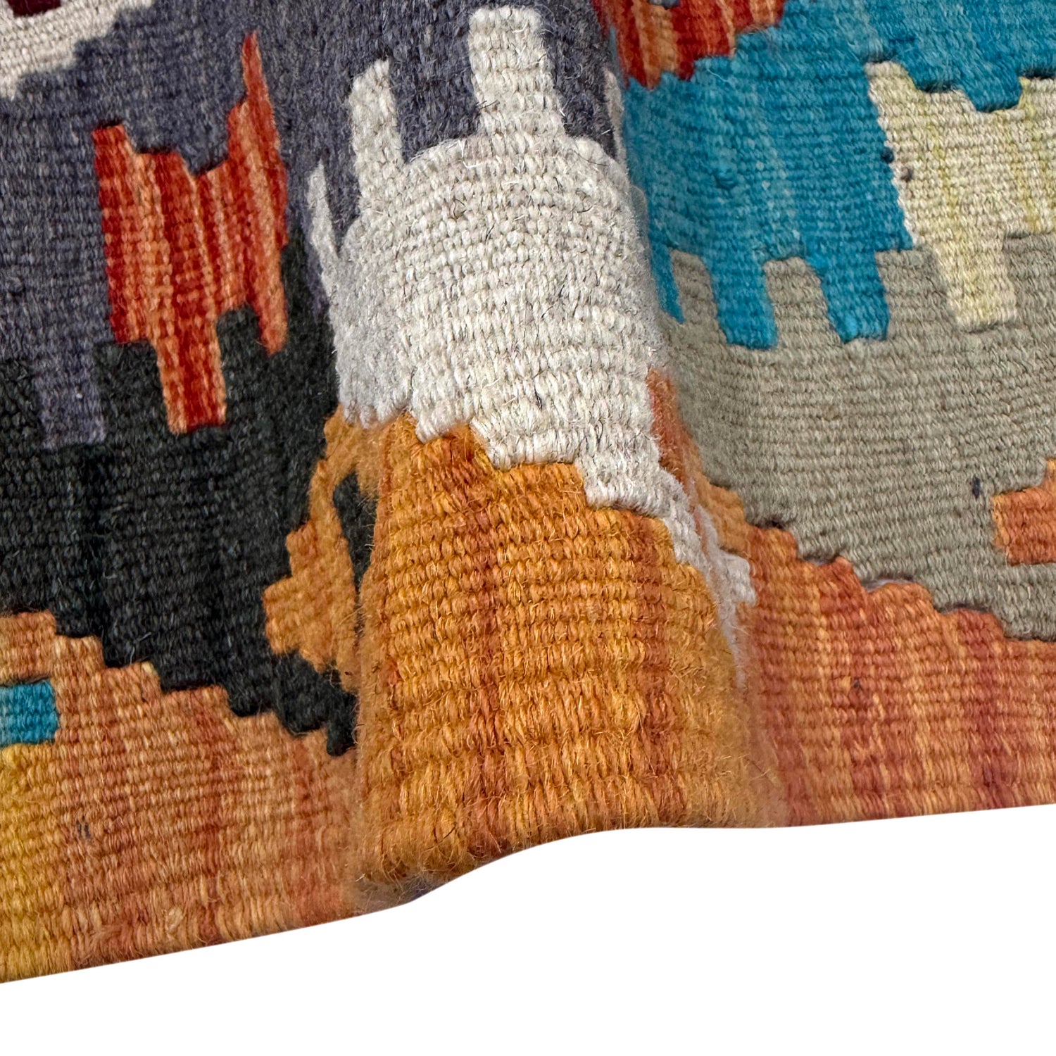Handmade Vegetable Kilim 3' 8" x 5' 2" (ft) - No. R39900