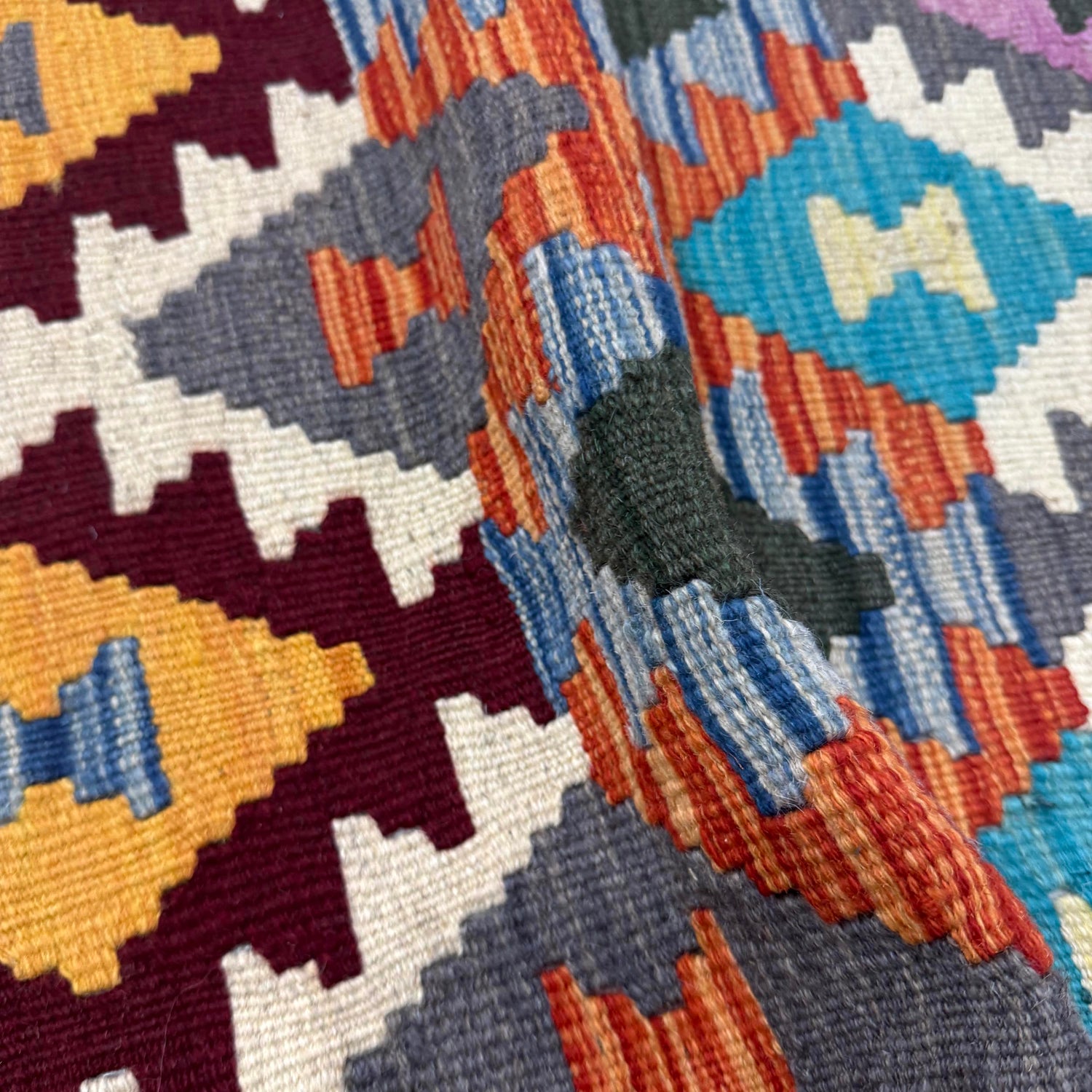 Handmade Vegetable Kilim 3' 8" x 5' 2" (ft) - No. R39900