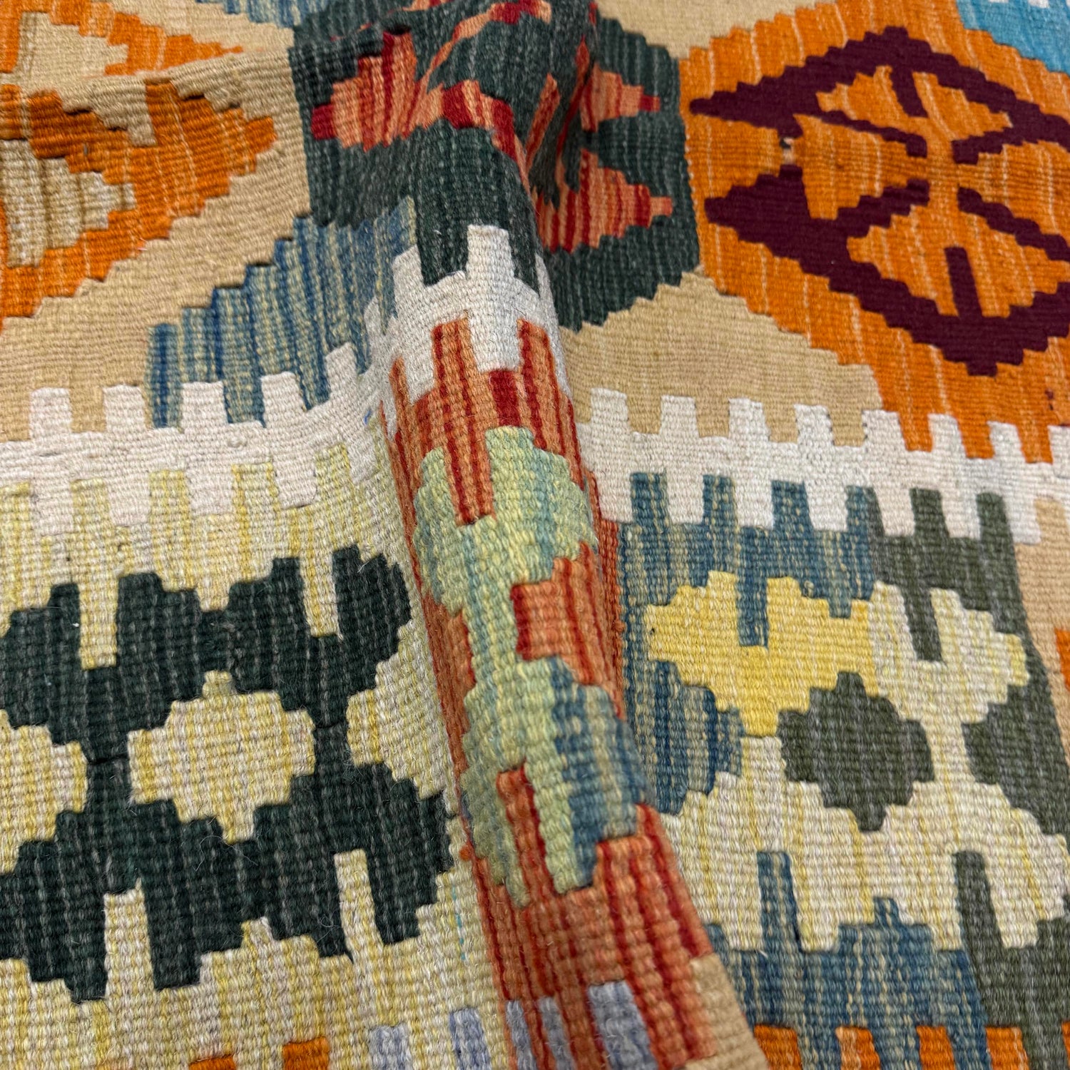 Handmade Vegetable Kilim 3' 7" x 5' 2" (ft) - No. R39901