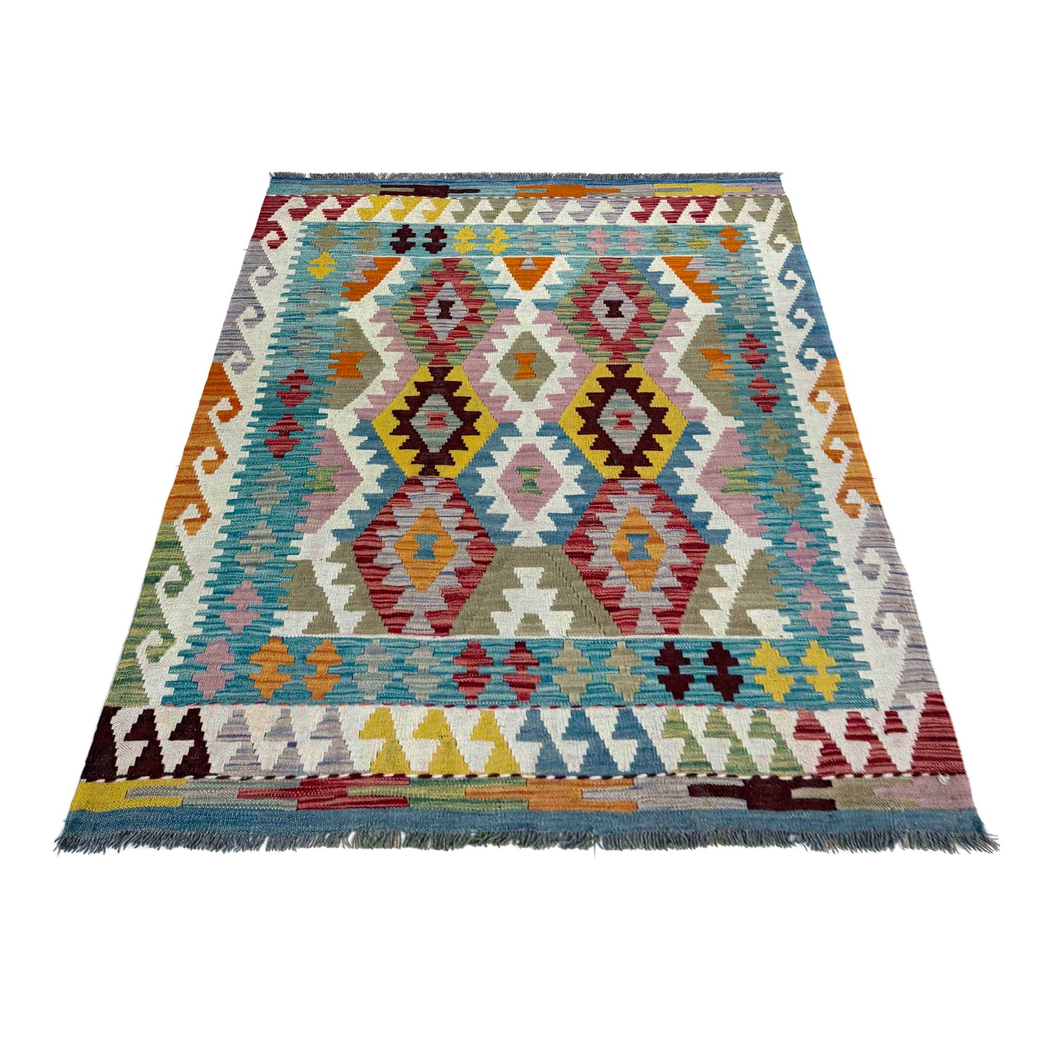 Handmade Vegetable Kelim 3' 6" x 4' 10" (ft) - No. R39902