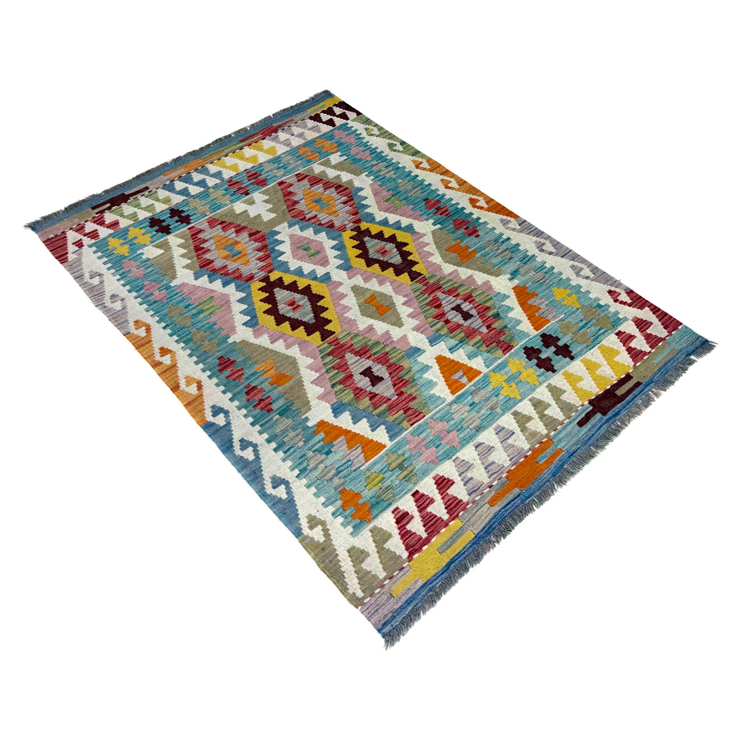 Handmade Vegetable Kelim 3' 6" x 4' 10" (ft) - No. R39902